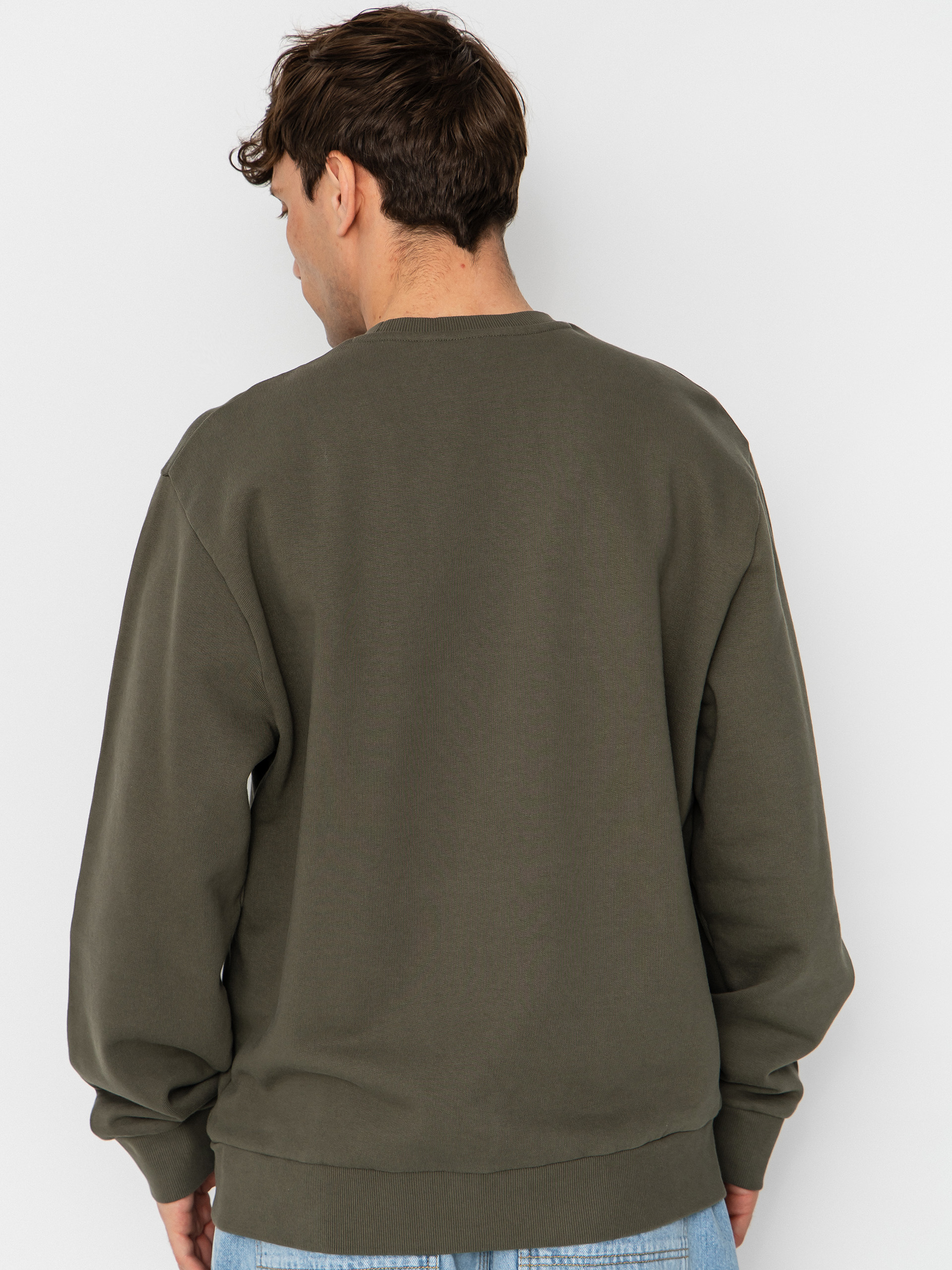 Bluza Carhartt WIP Script Embroidery (leaf/white)