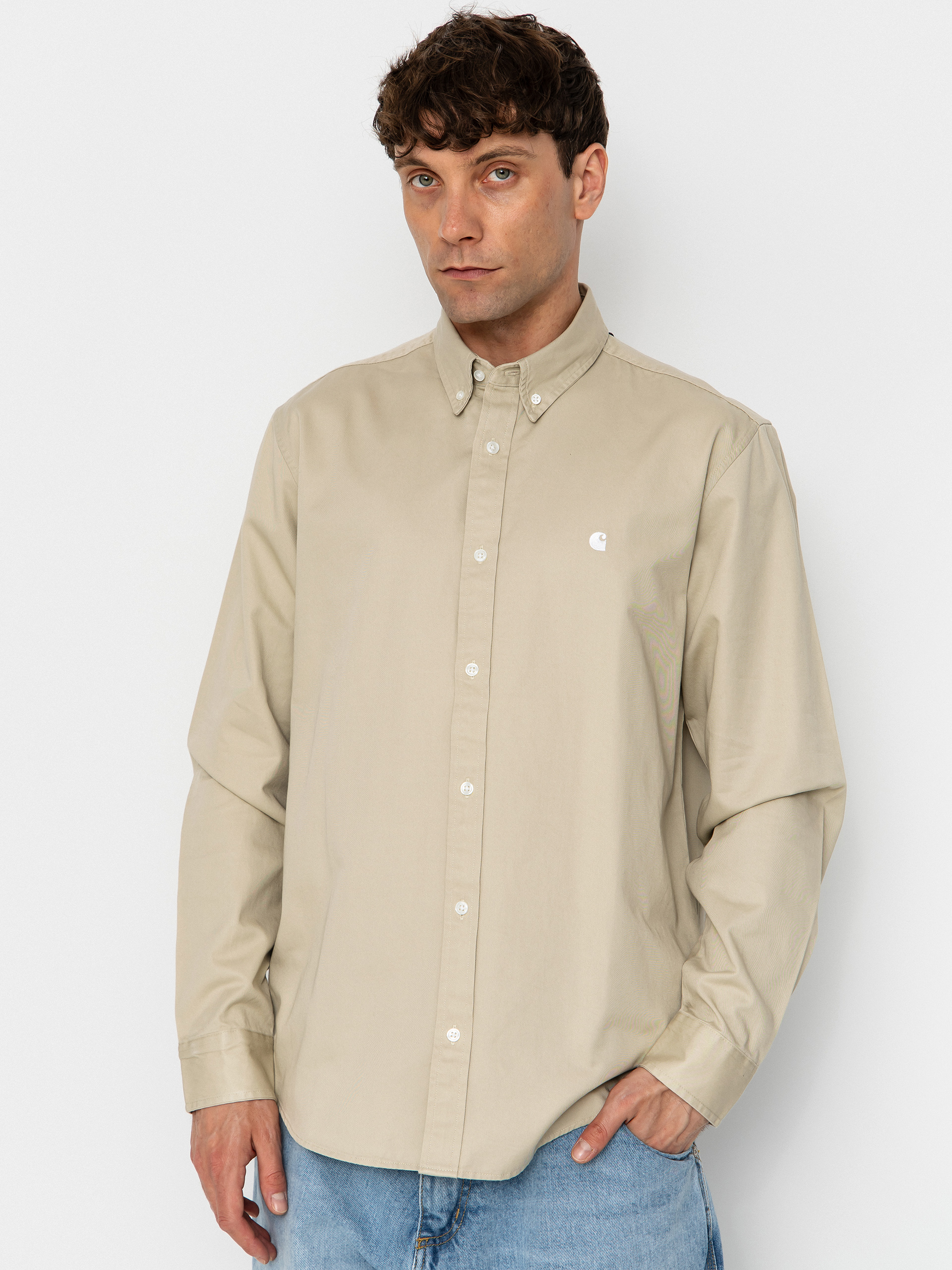 Koszula Carhartt WIP Madison (stone/white)