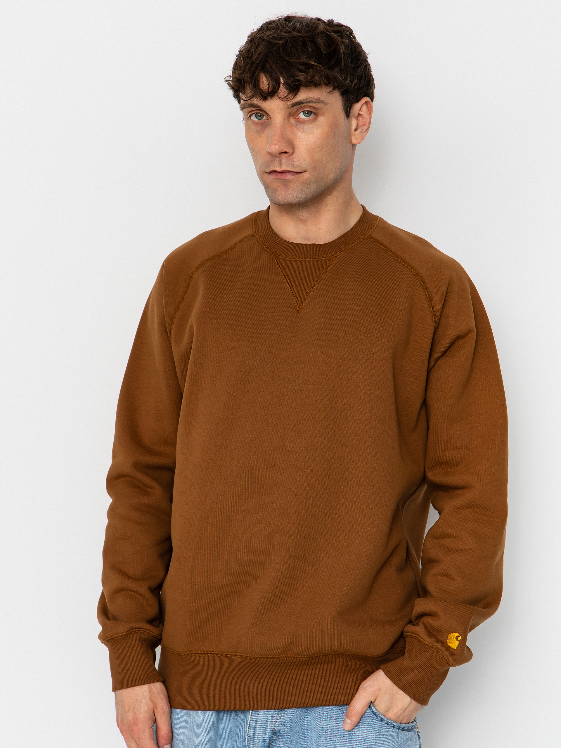Bluza Carhartt WIP Chase (hamilton brown/gold)