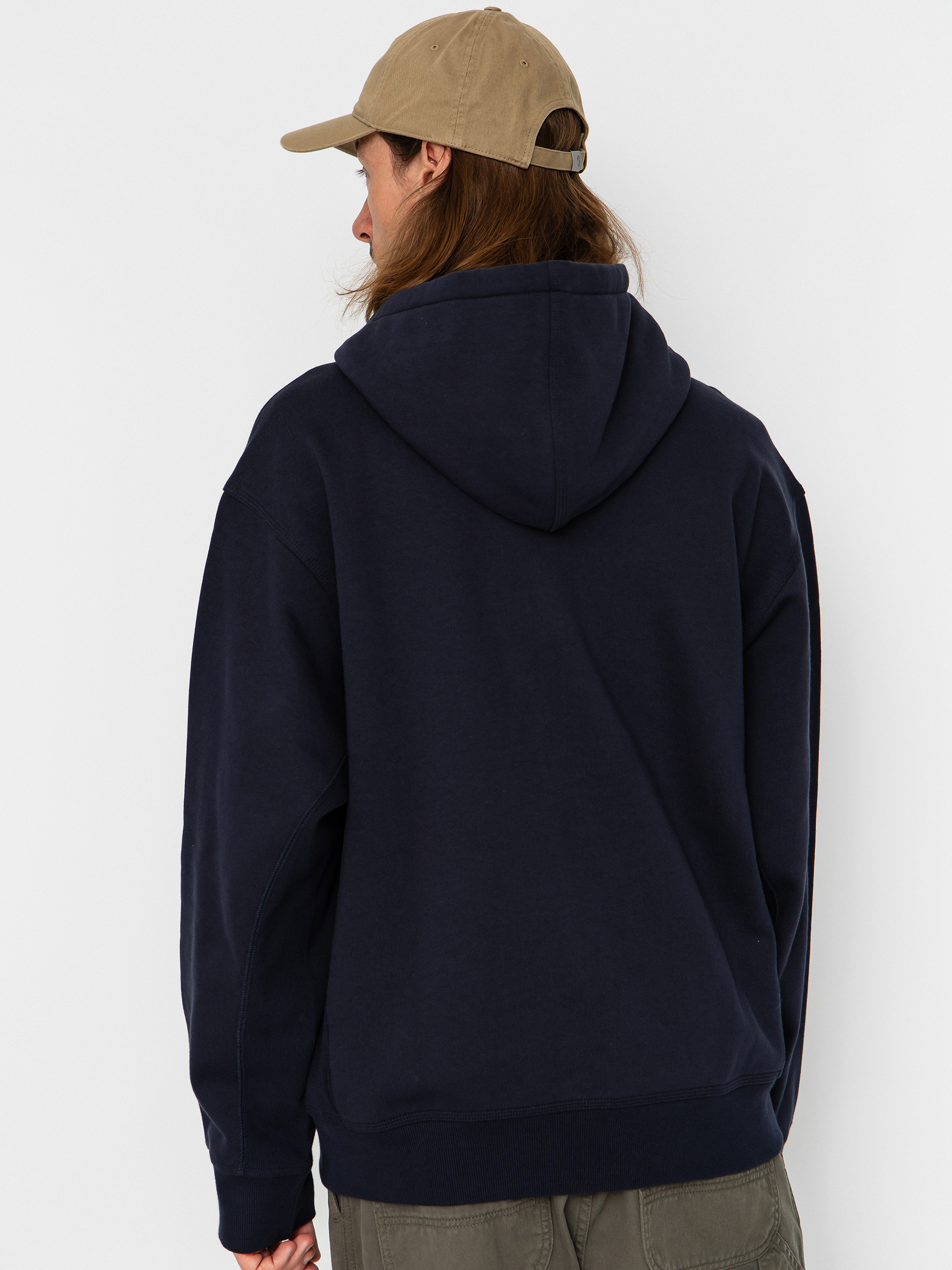 Bluza z kapturem Carhartt WIP American Script ZHD (deep night)