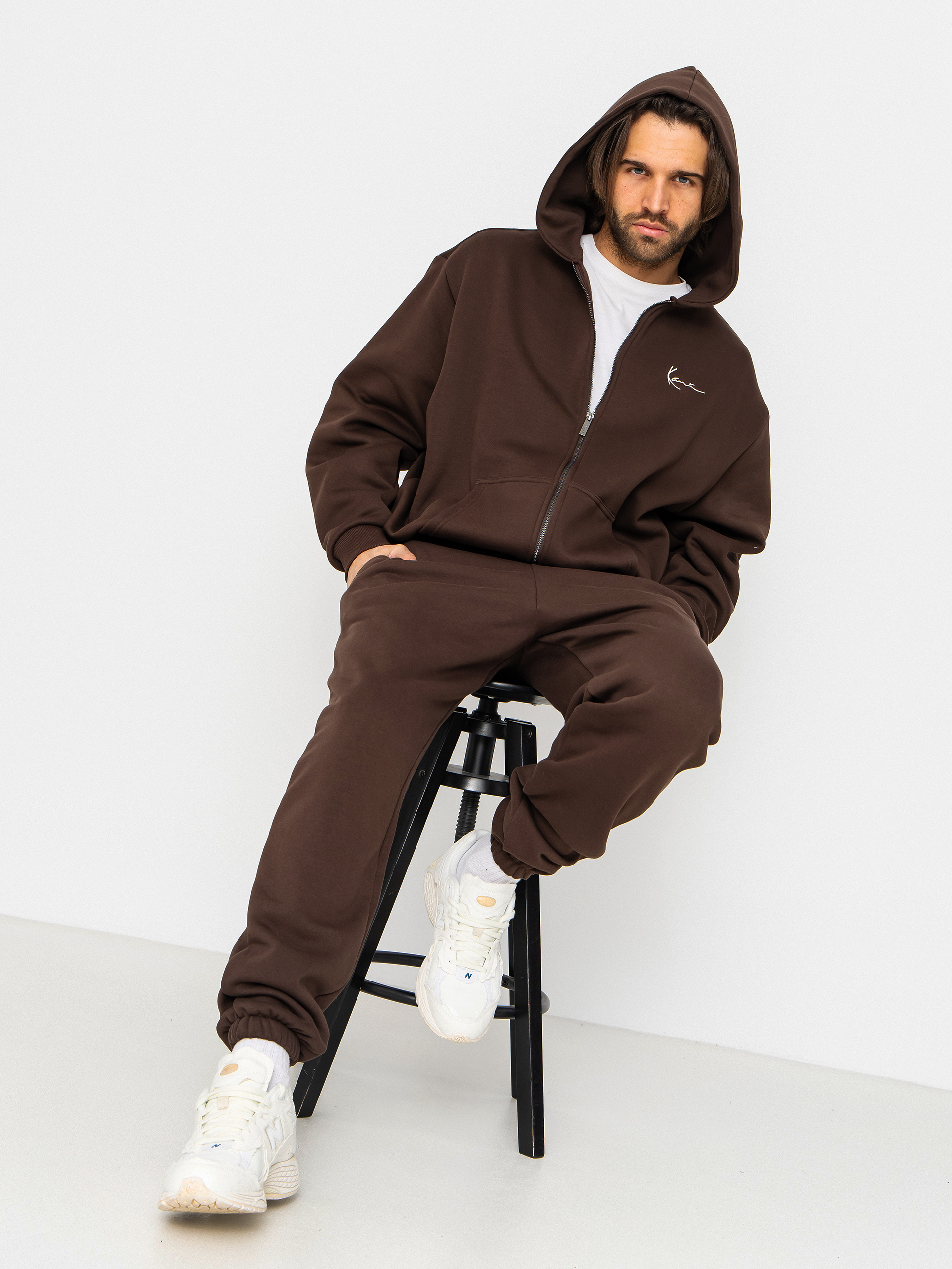 Bluza z kapturem Karl Kani Small Signature Essential ZHD (brown)