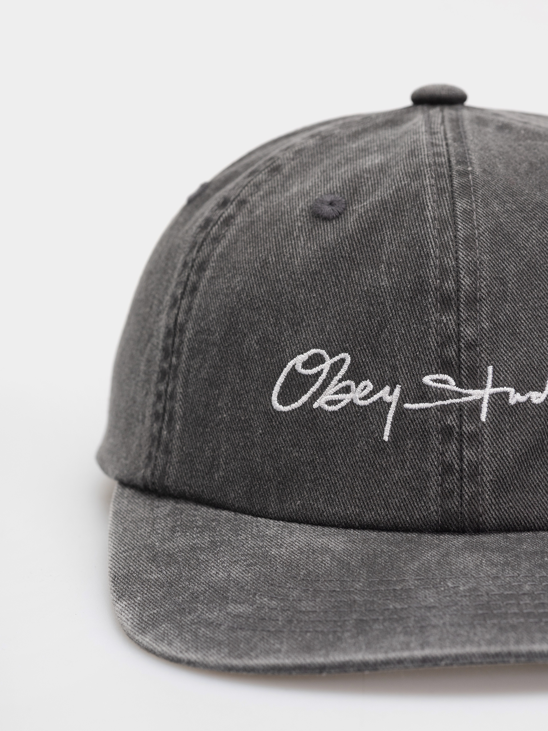 Czapka z daszkiem OBEY Pigment Signature (pigment black)