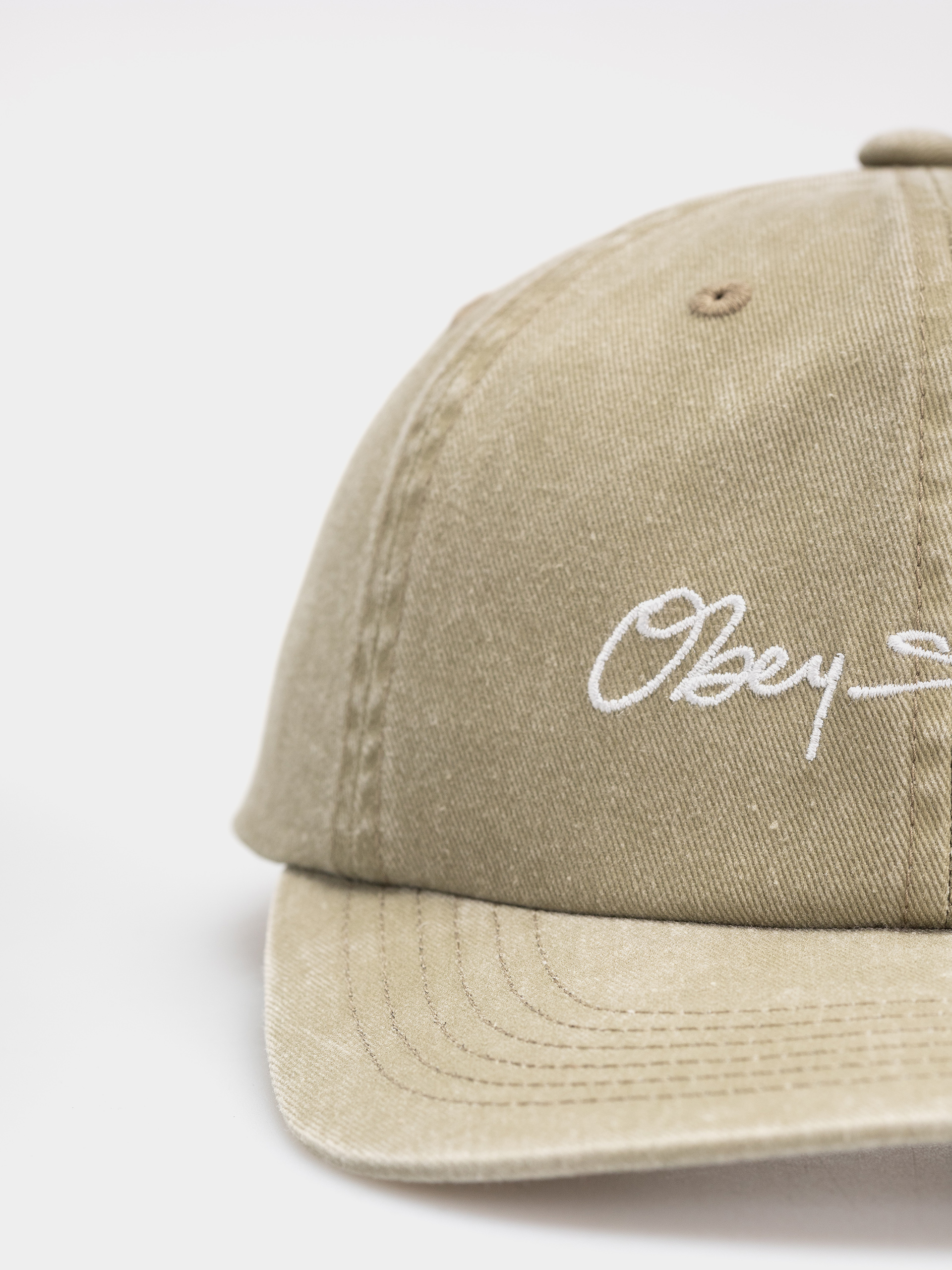 Czapka z daszkiem OBEY Pigment Signature (pigment khaki)