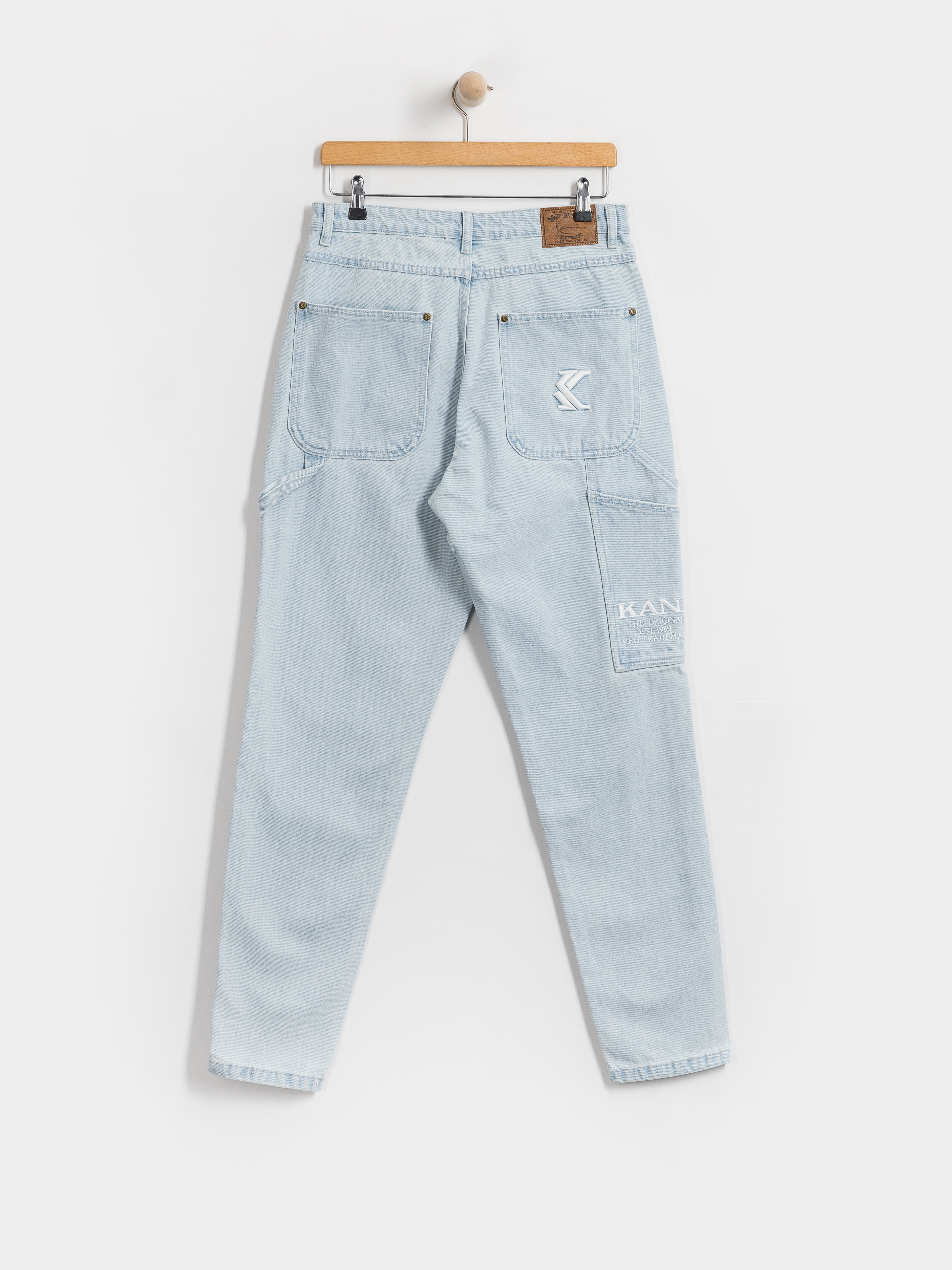 Spodnie Karl Kani Retro Tapered Workwear Denim (bleached blue)