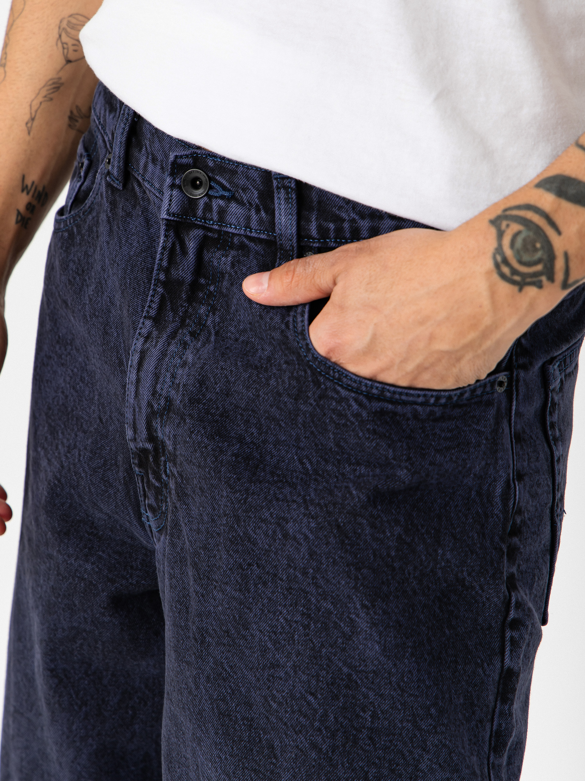 Spodnie Vans Check 5 Baggy Acid Overdyed Denim (deep indigo)
