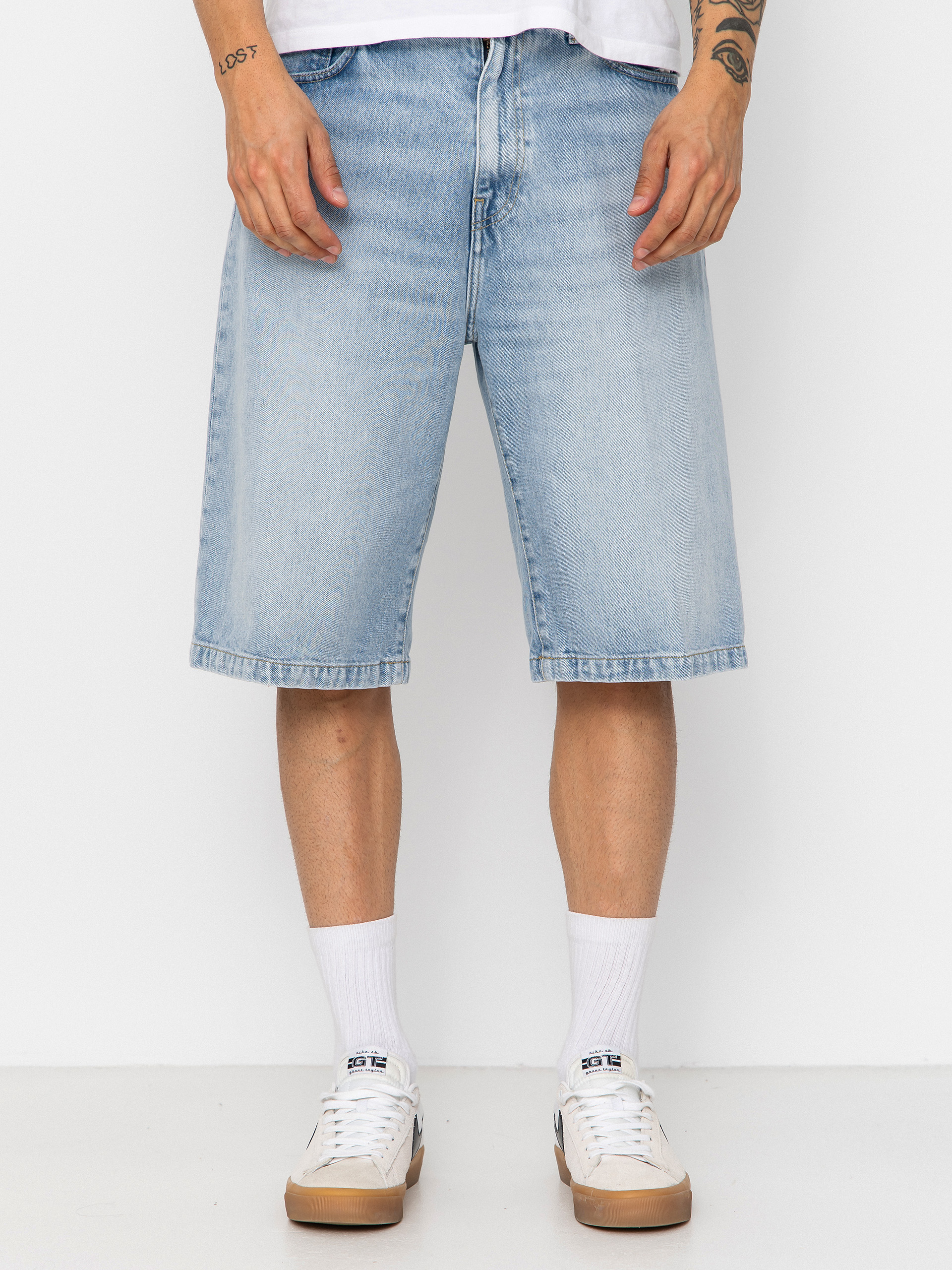 Szorty Carhartt WIP Langdon (blue heavy worn bleached)