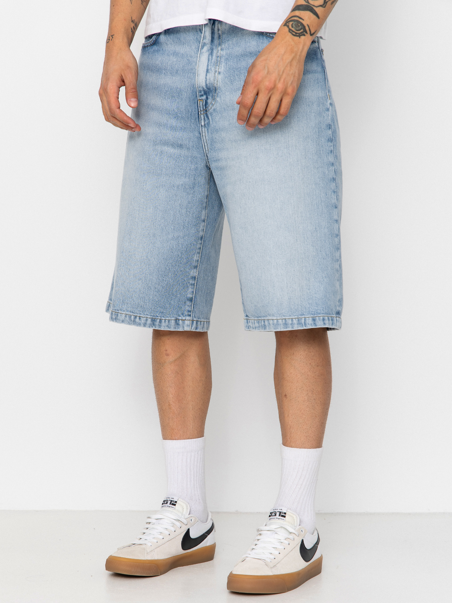 Szorty Carhartt WIP Langdon (blue heavy worn bleached)