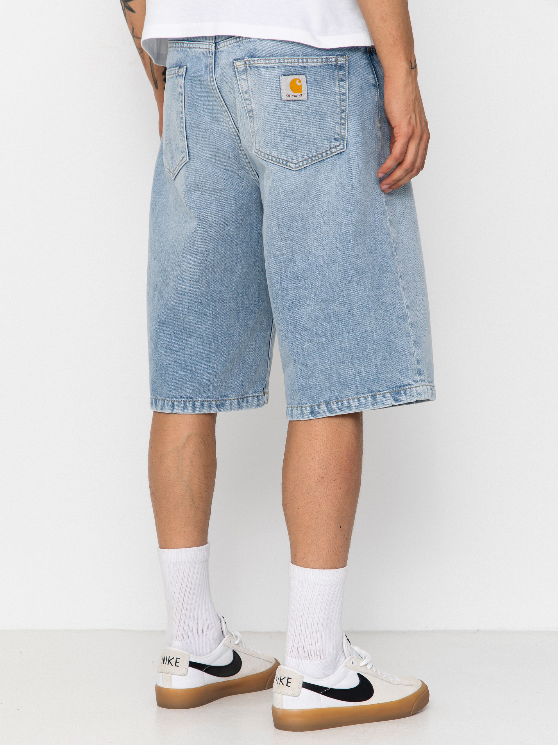 Szorty Carhartt WIP Langdon (blue heavy worn bleached)