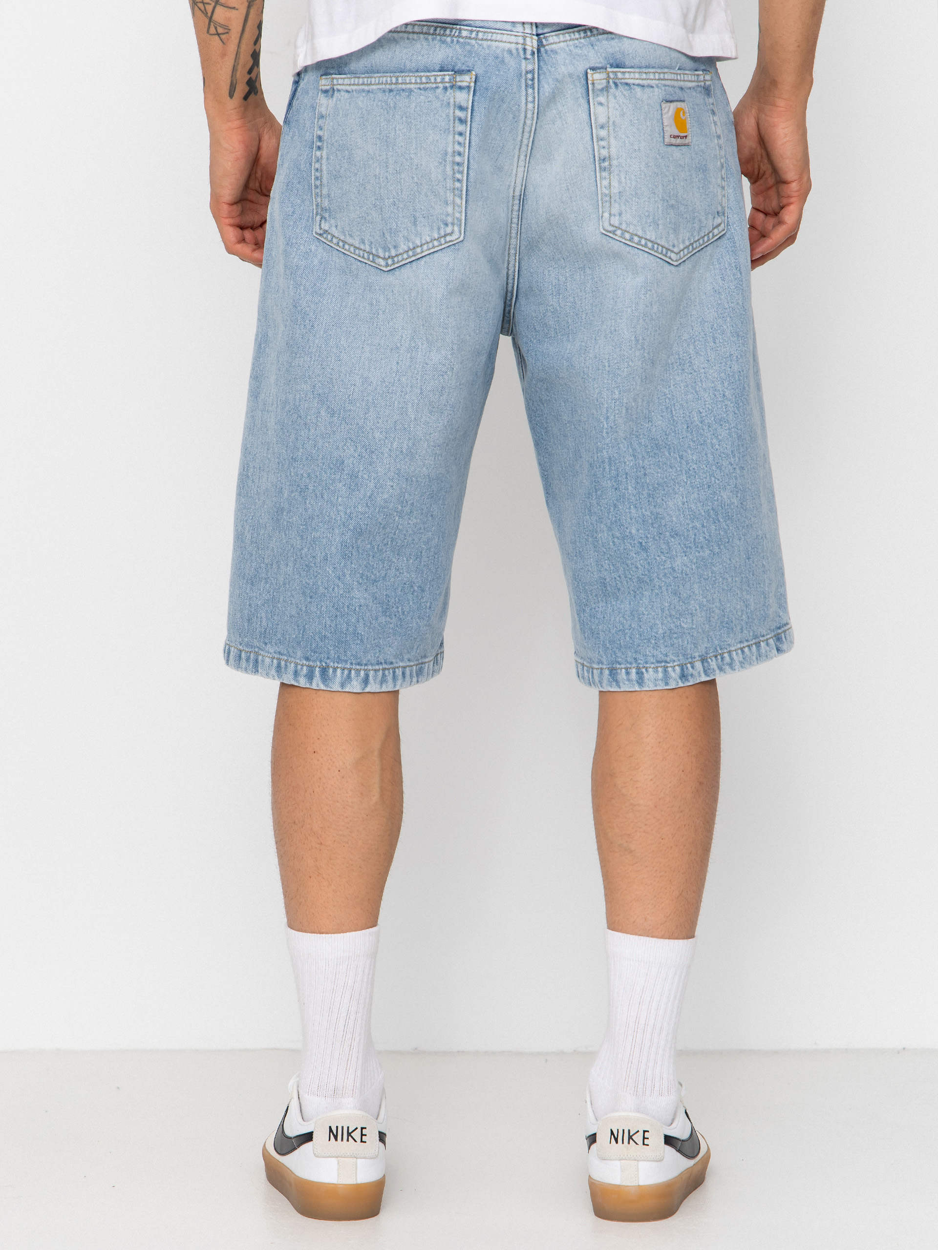 Szorty Carhartt WIP Langdon (blue heavy worn bleached)