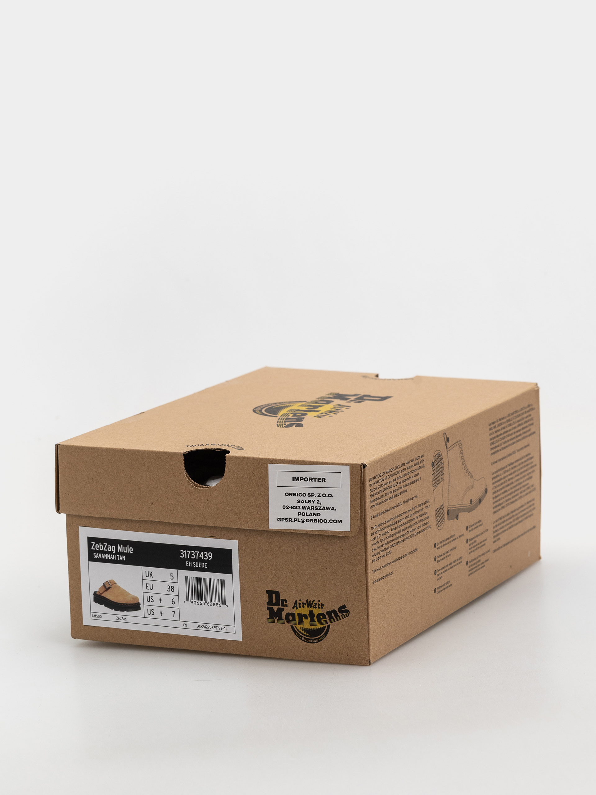 Buty Dr. Martens ZebZag Mule (savannah tan suede)