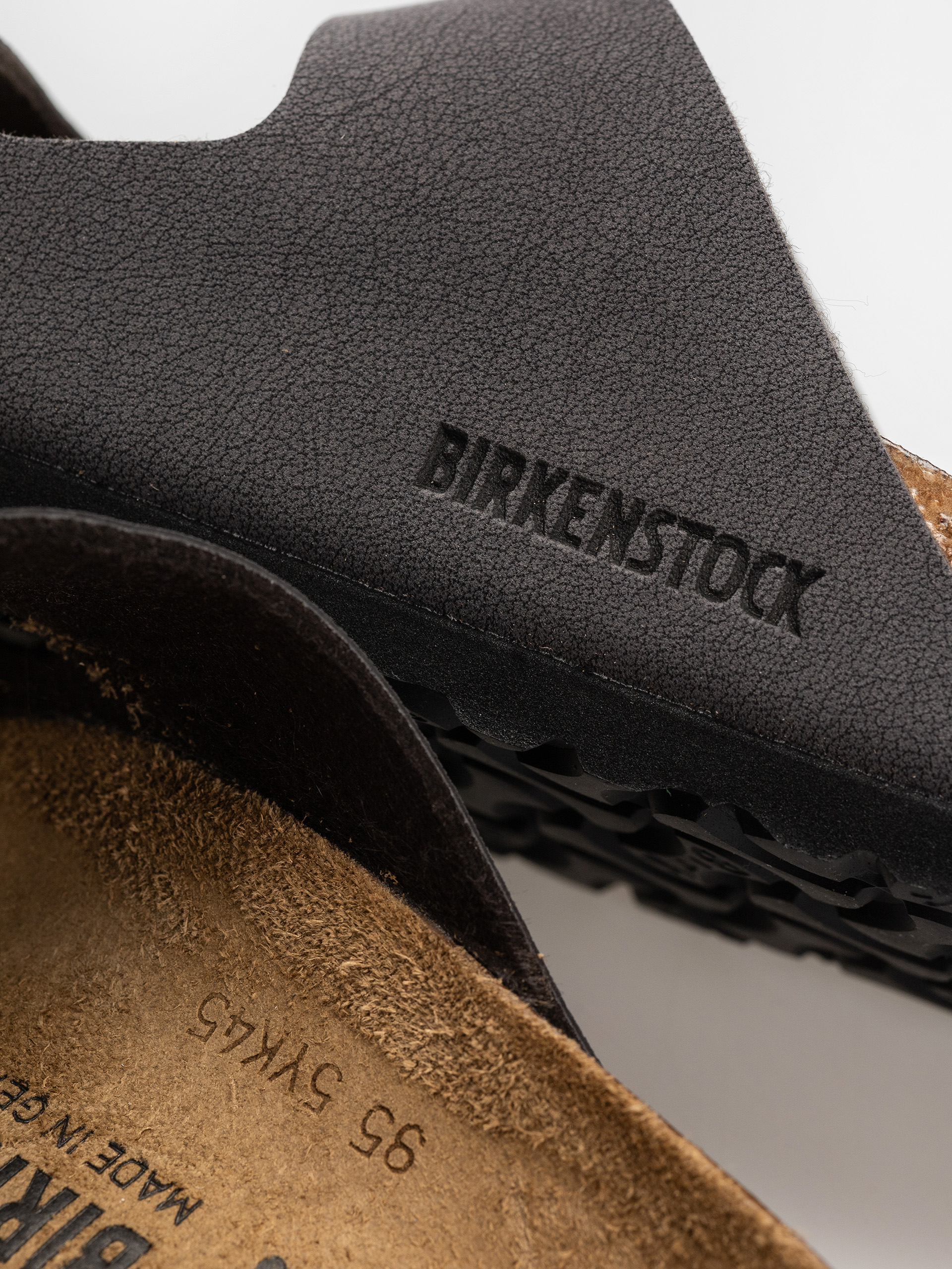 Klapki Birkenstock Arizona Birkibuc Narrow (velvet gray/black)