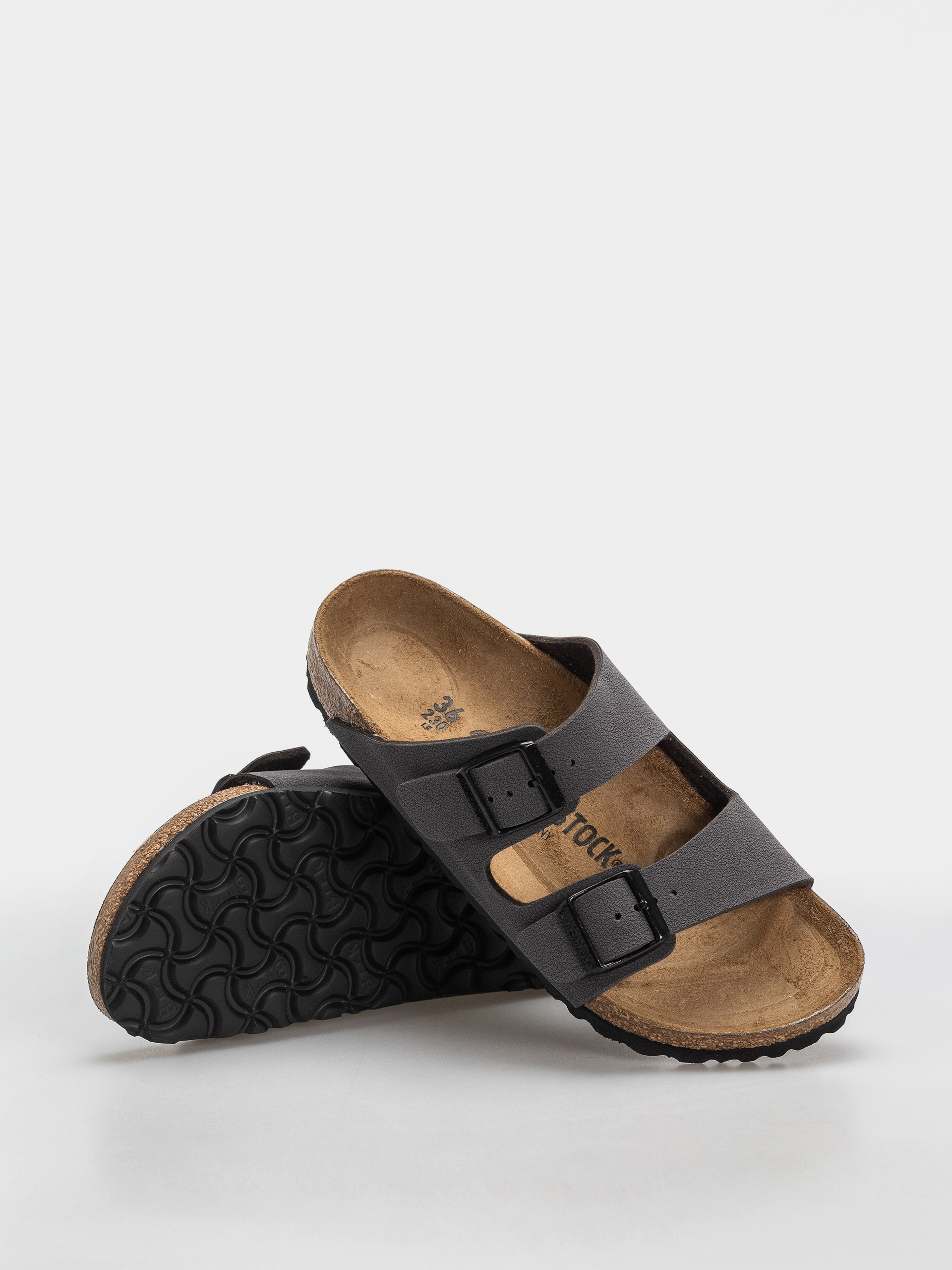 Klapki Birkenstock Arizona Birkibuc Narrow (velvet gray/black)