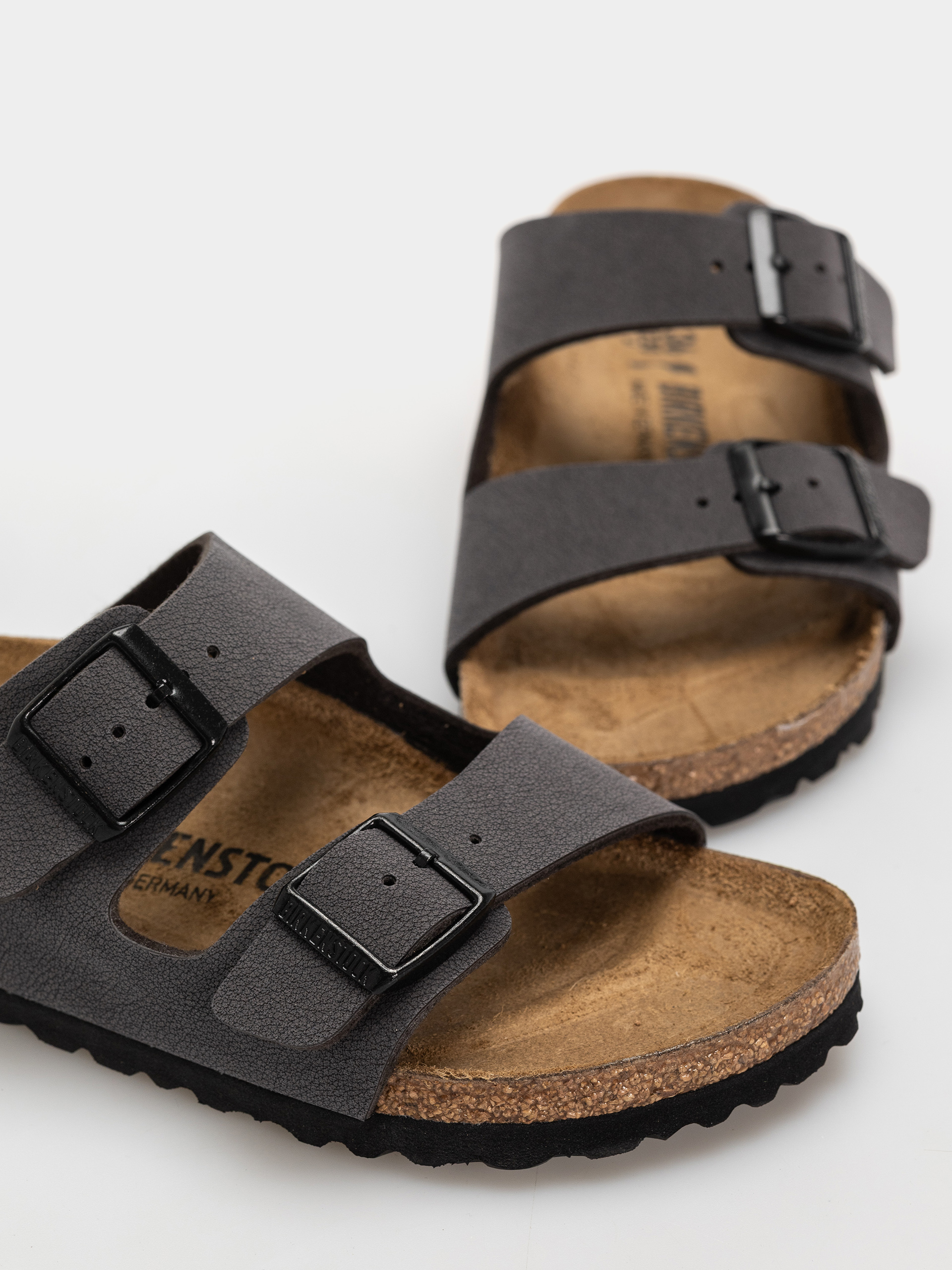 Klapki Birkenstock Arizona Birkibuc Narrow (velvet gray/black)