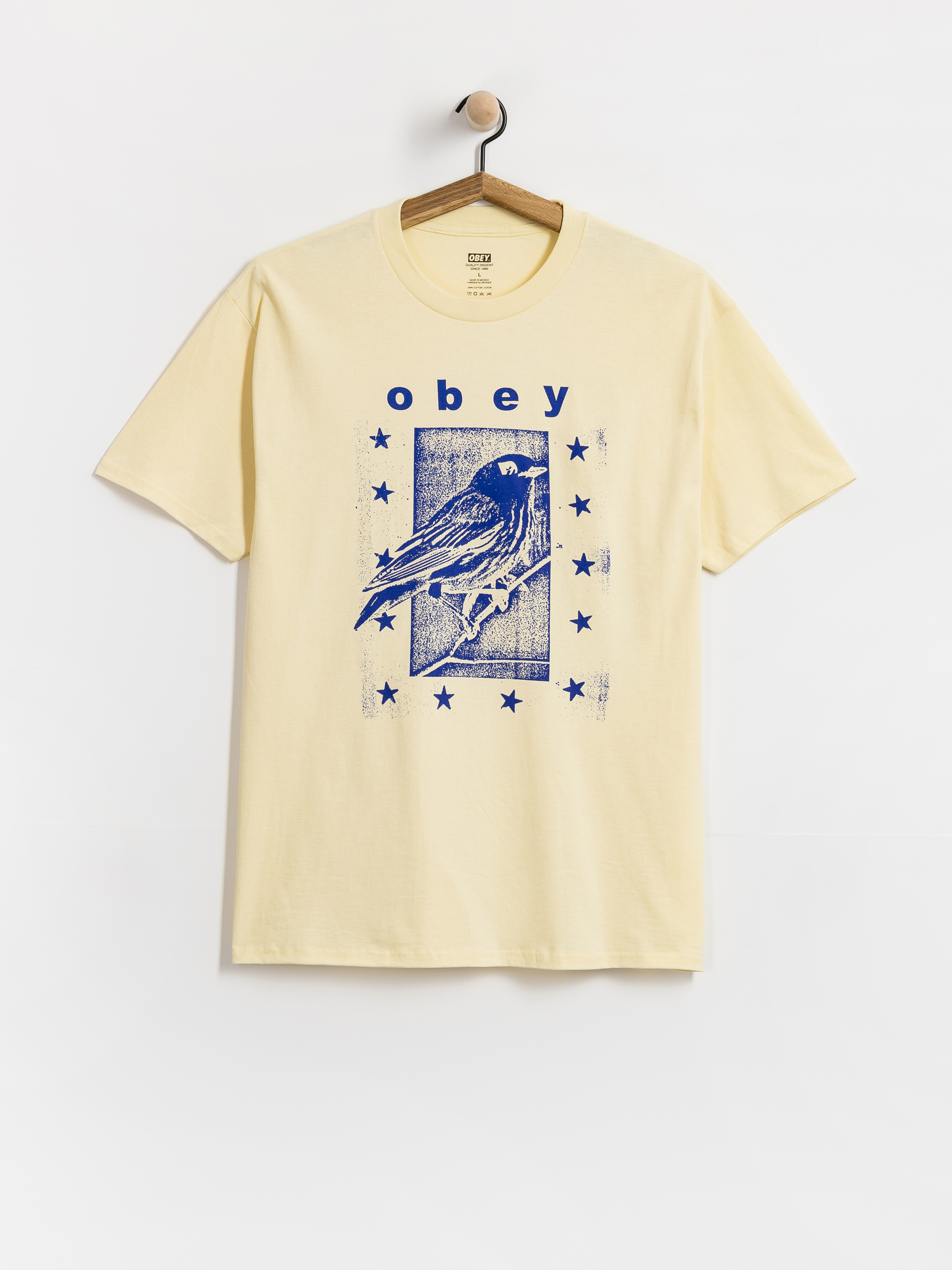 T-shirt OBEY Fly Away (pale yellow)