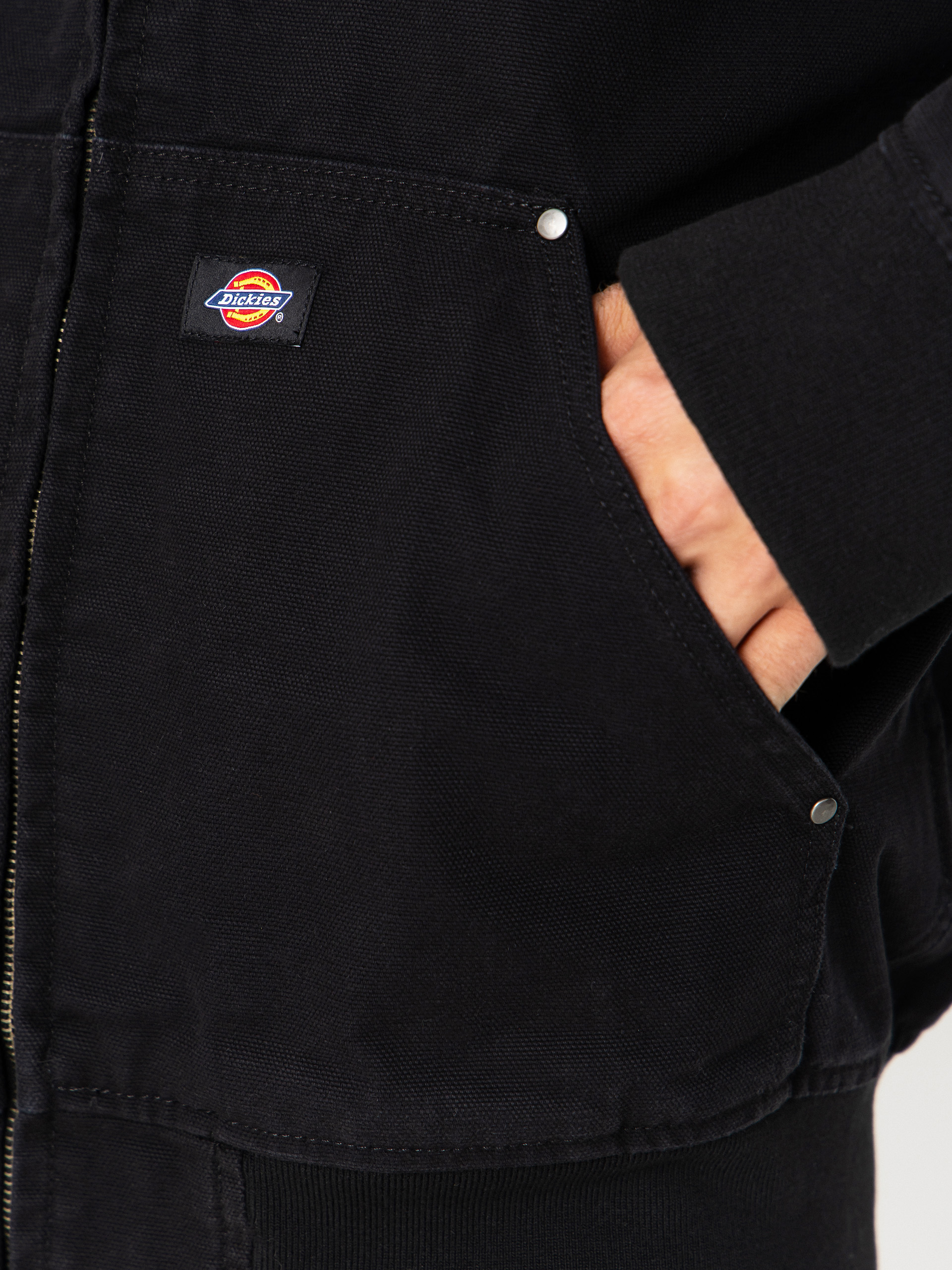 Kurtka Dickies Unlined Canvas Hooded Bomber (black)