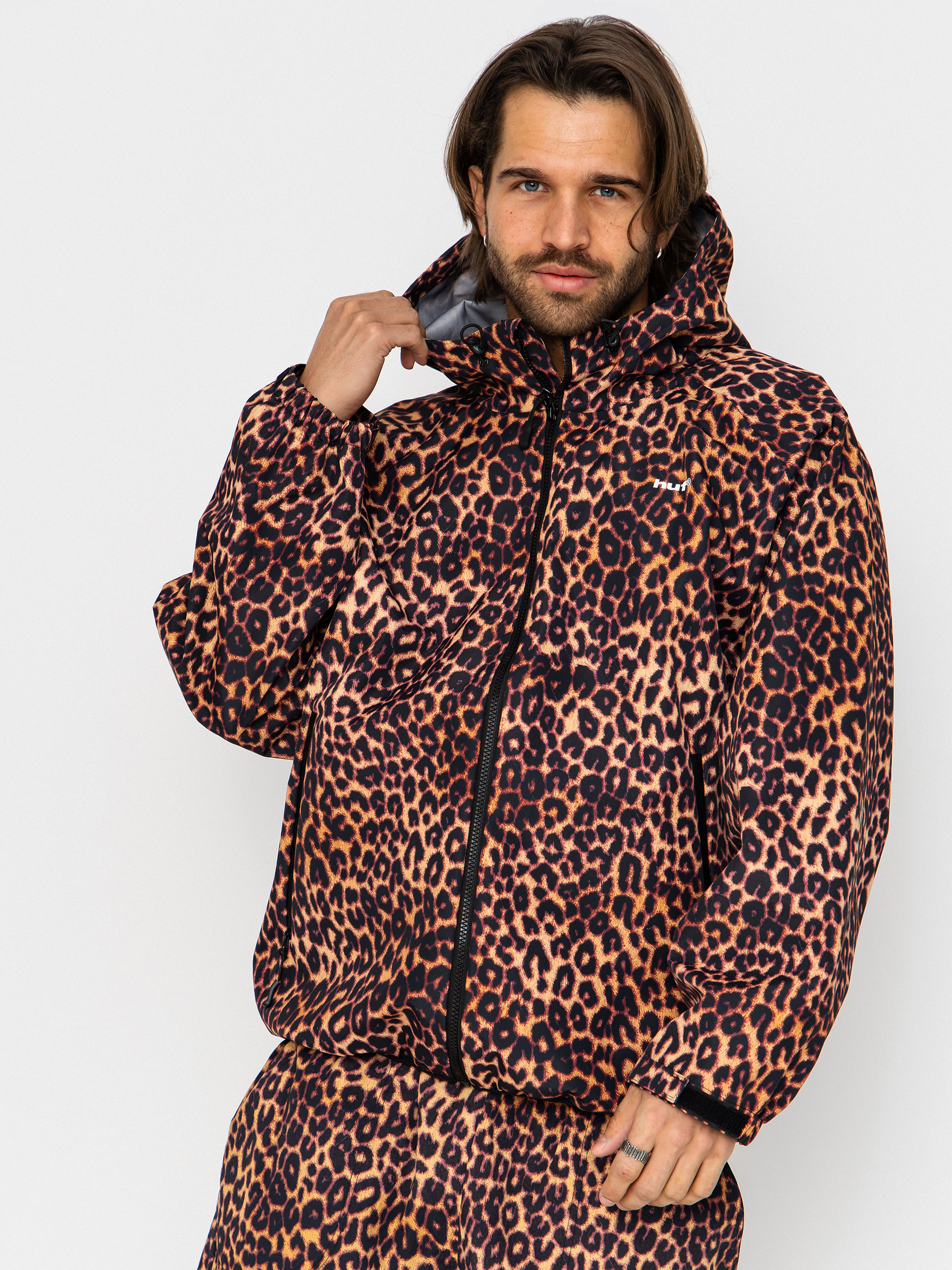 Kurtka HUF Rainier Printed Shell (brown)