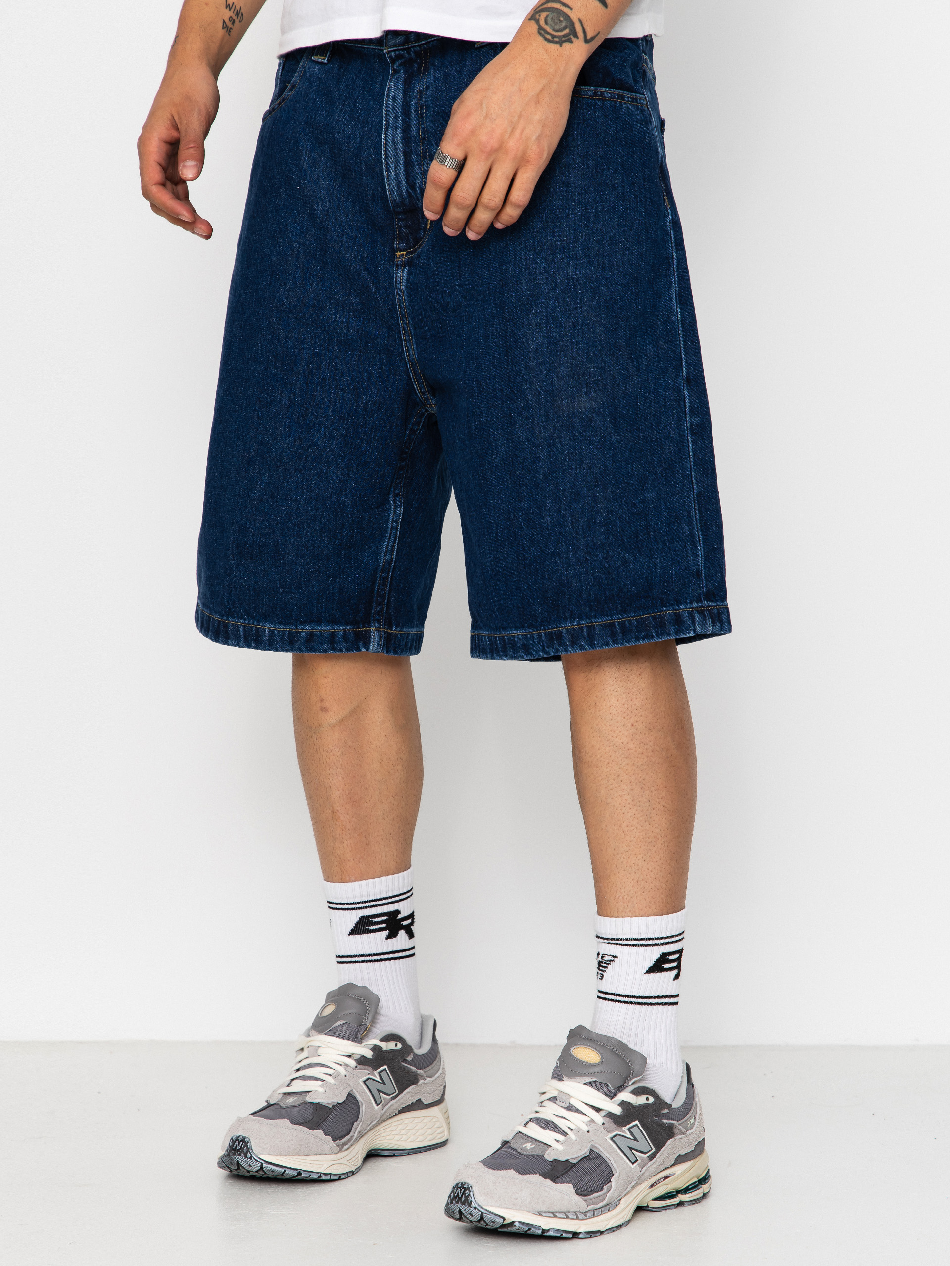 Szorty Carhartt WIP Brandon (blue stone washed)