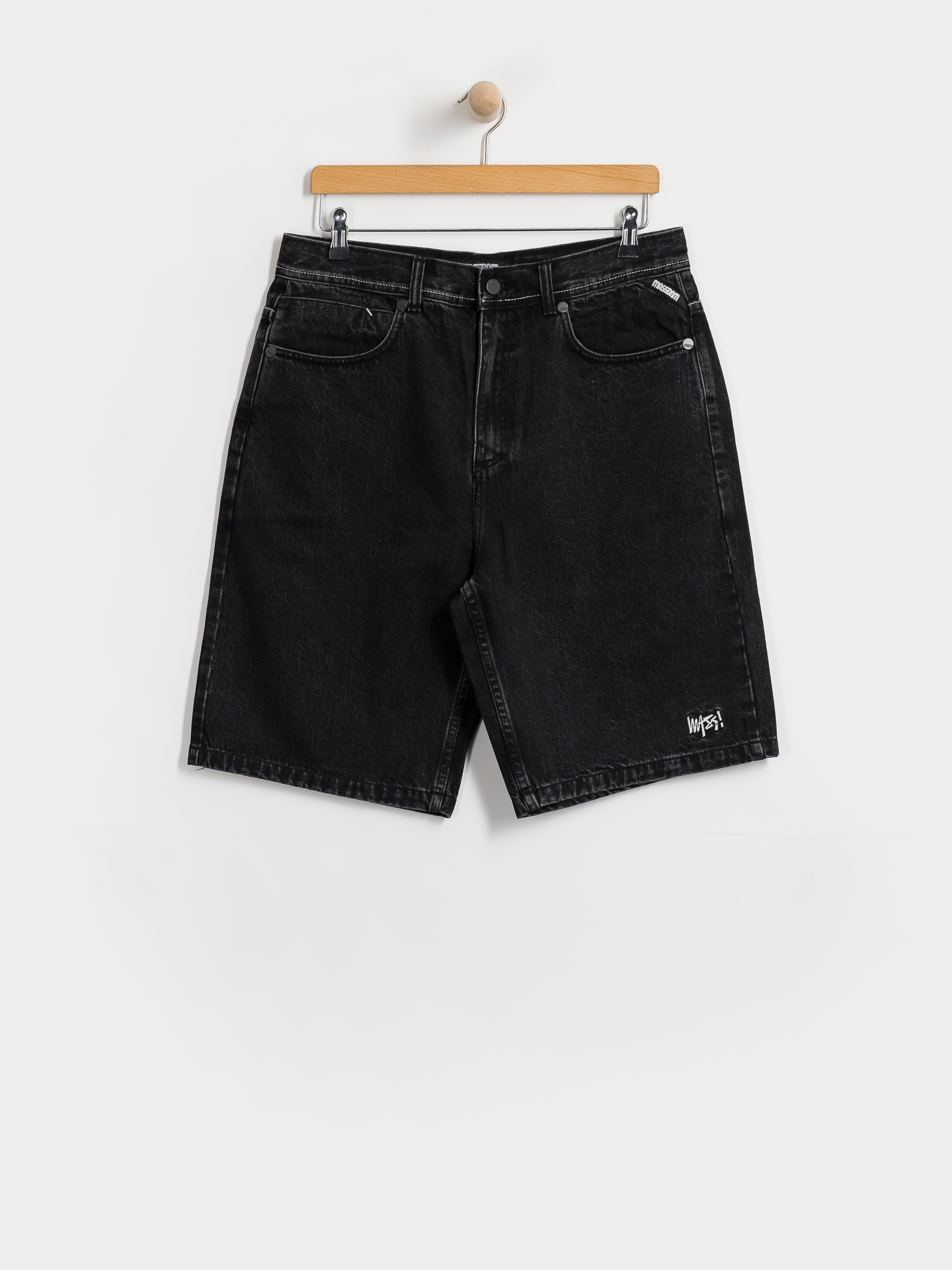 Szorty MassDnm Jeans Higher (black washed)