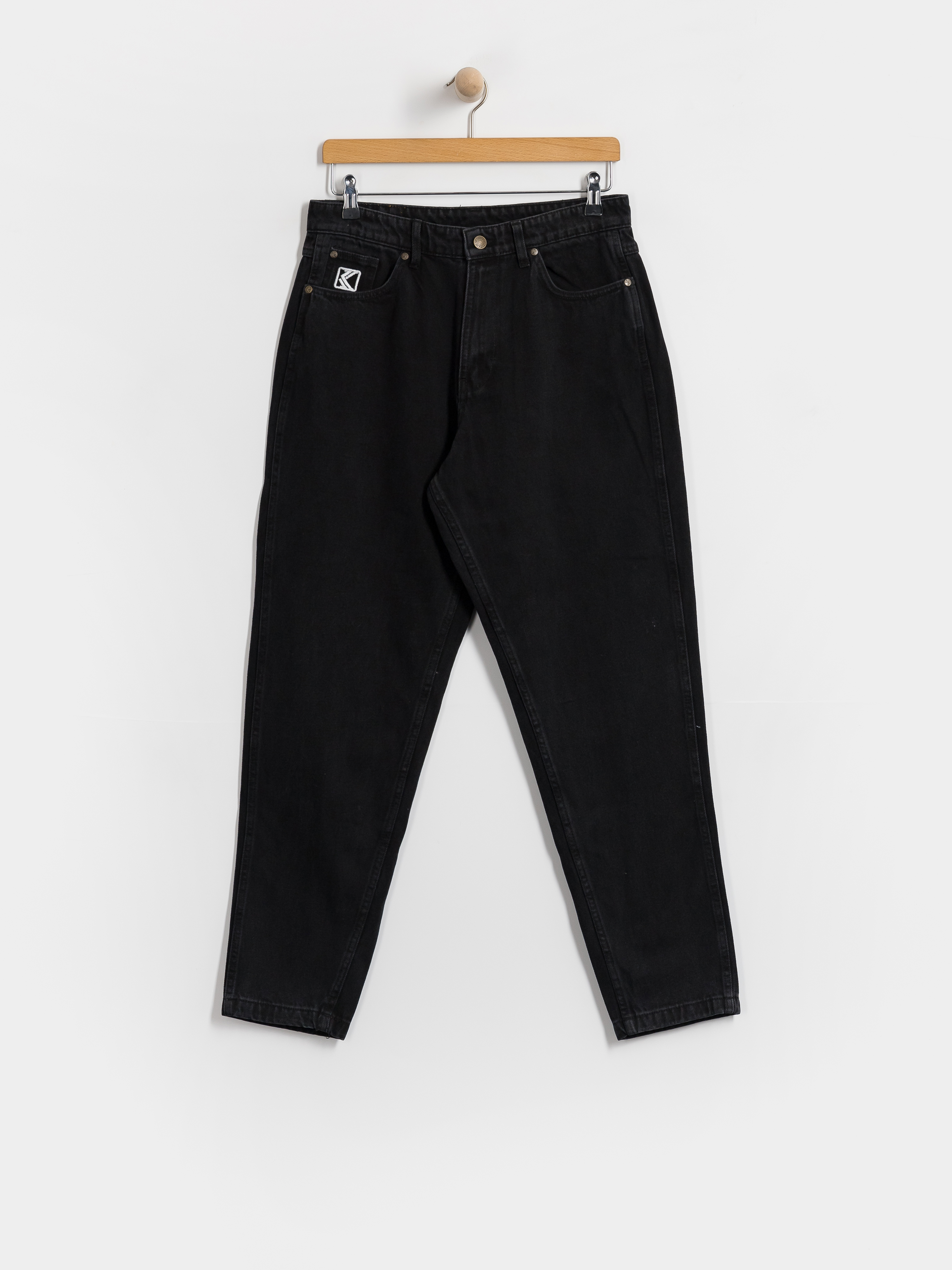 Spodnie Karl Kani Small Signature Tapered Five Pocket Denim (black)