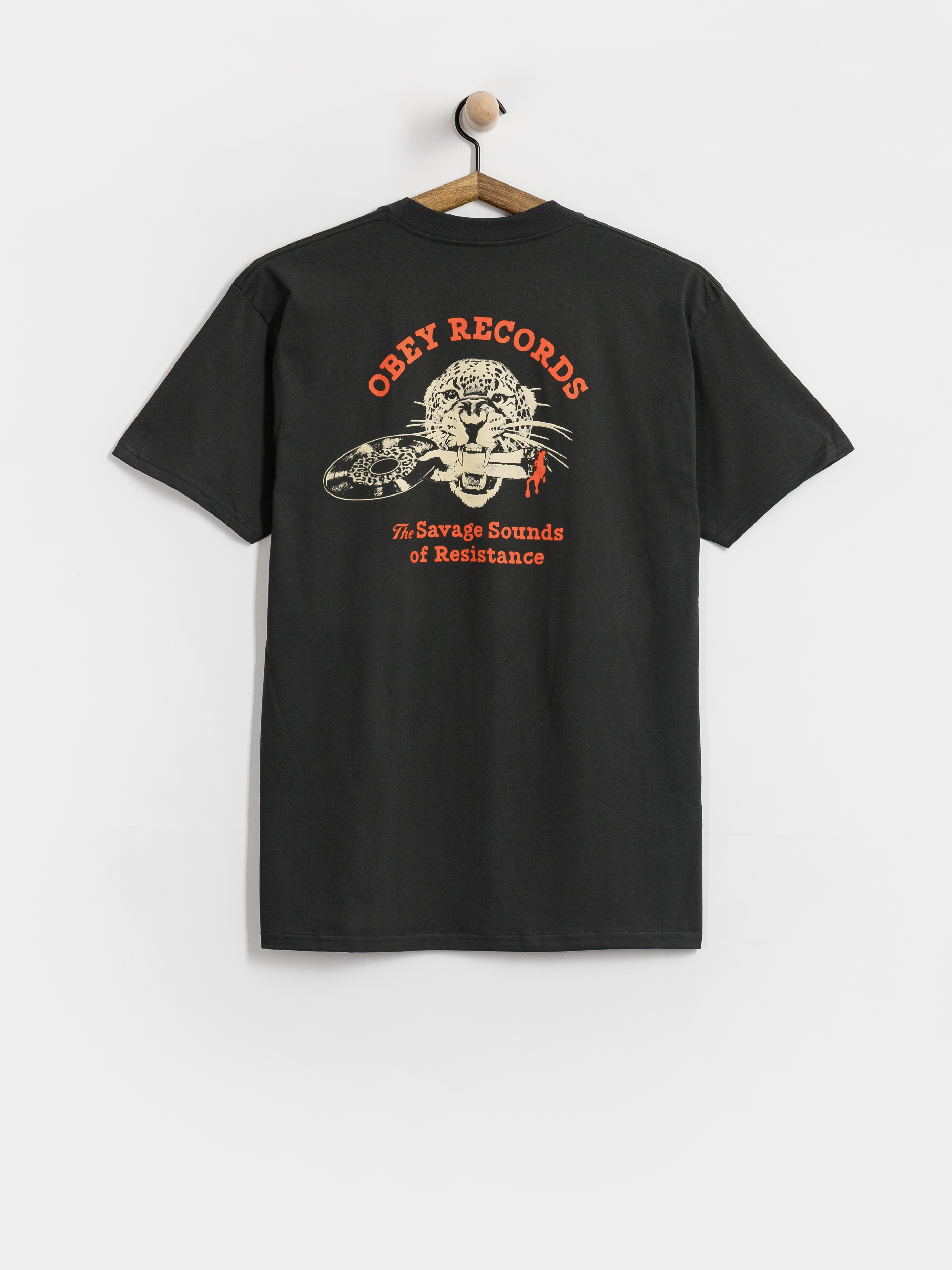 T-shirt OBEY Savage Sounds Leopard (vintage black)