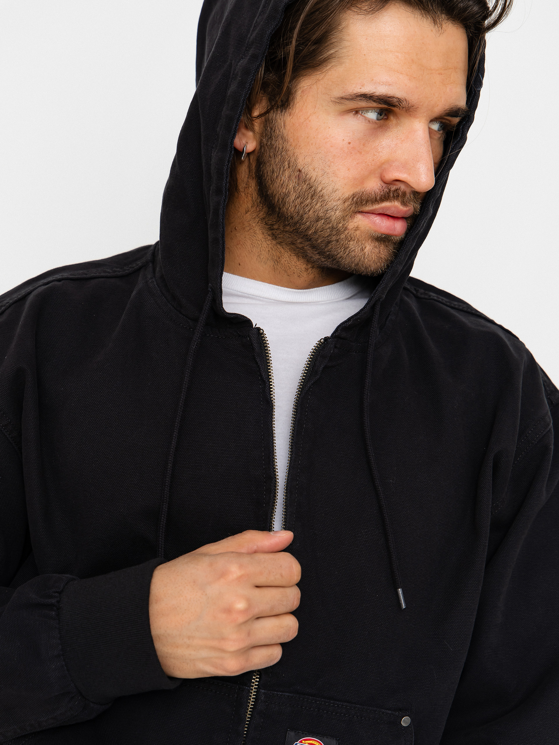 Kurtka Dickies Unlined Canvas Hooded Bomber (black)