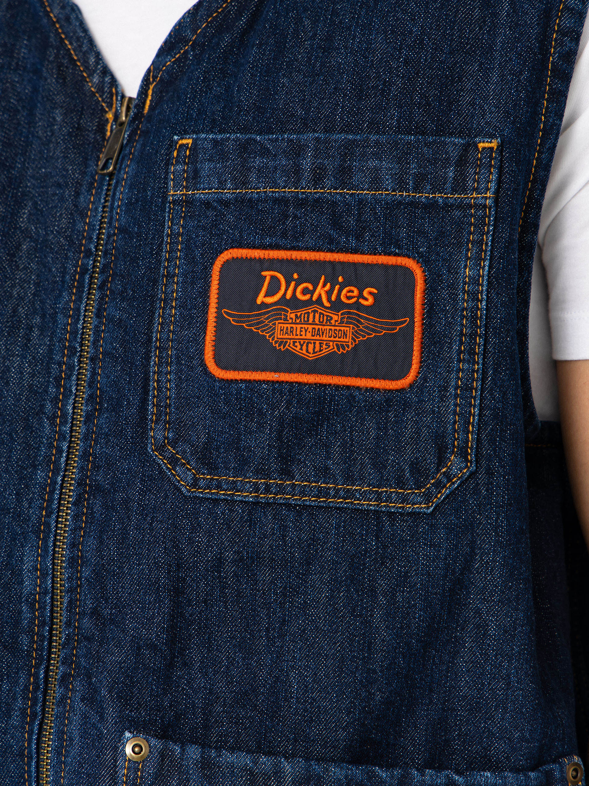 Kamizelka Dickies X Harley Davidson Denim (rinsed indigo blue)