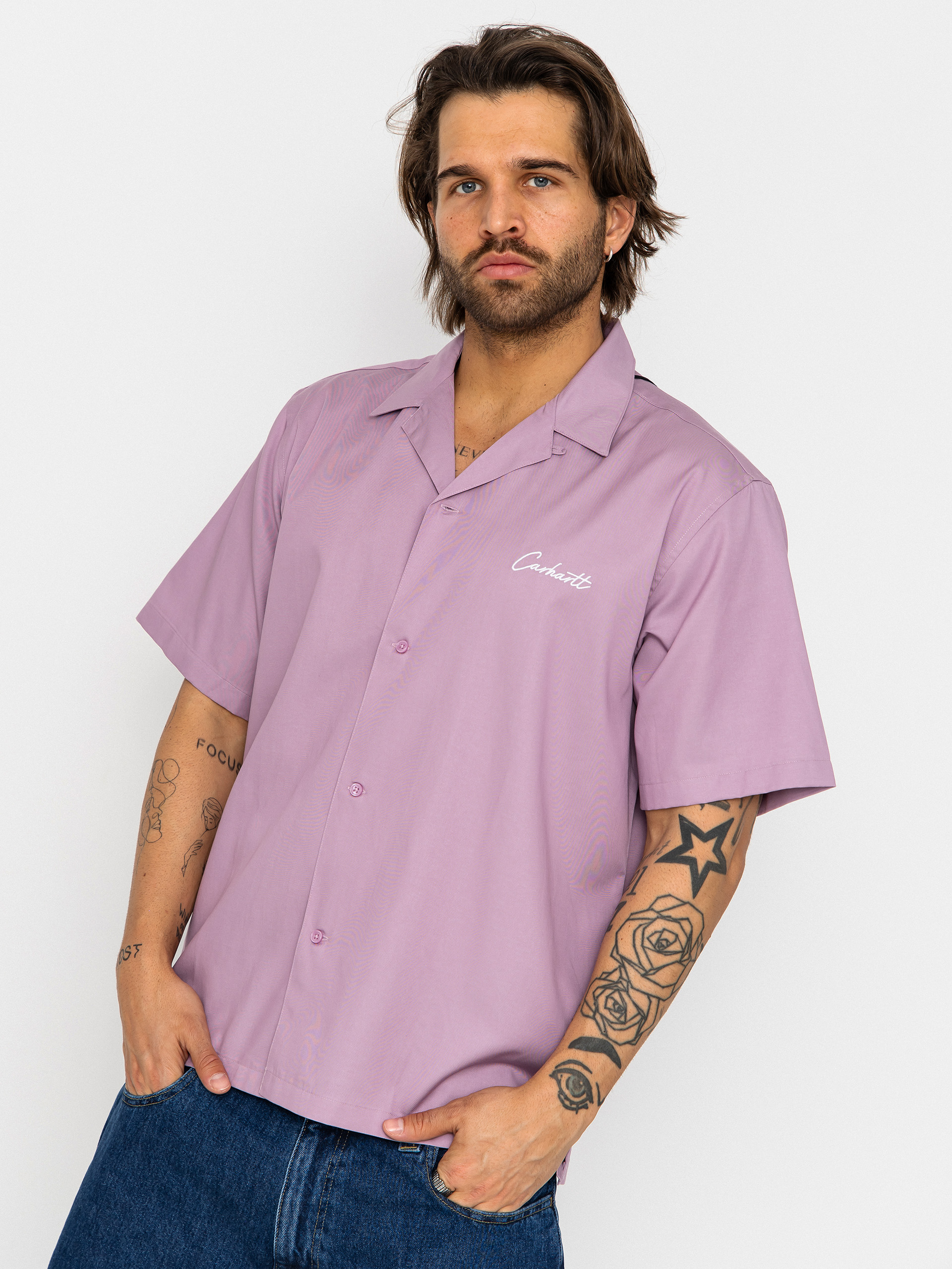 Koszula Carhartt WIP Delray (gentle purple/white)