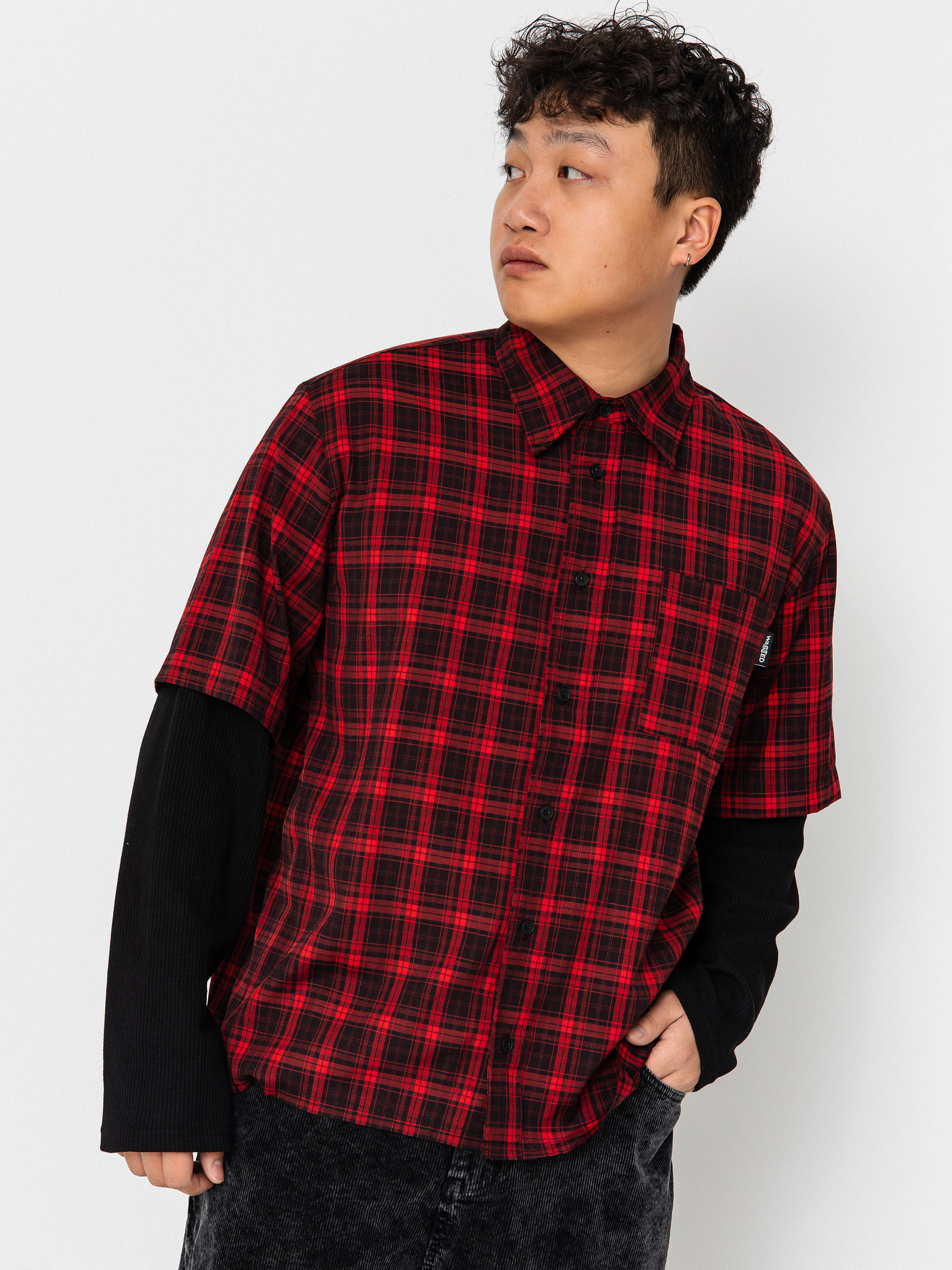Koszula Wasted Paris Tartan Age Shirt (fire red/black)