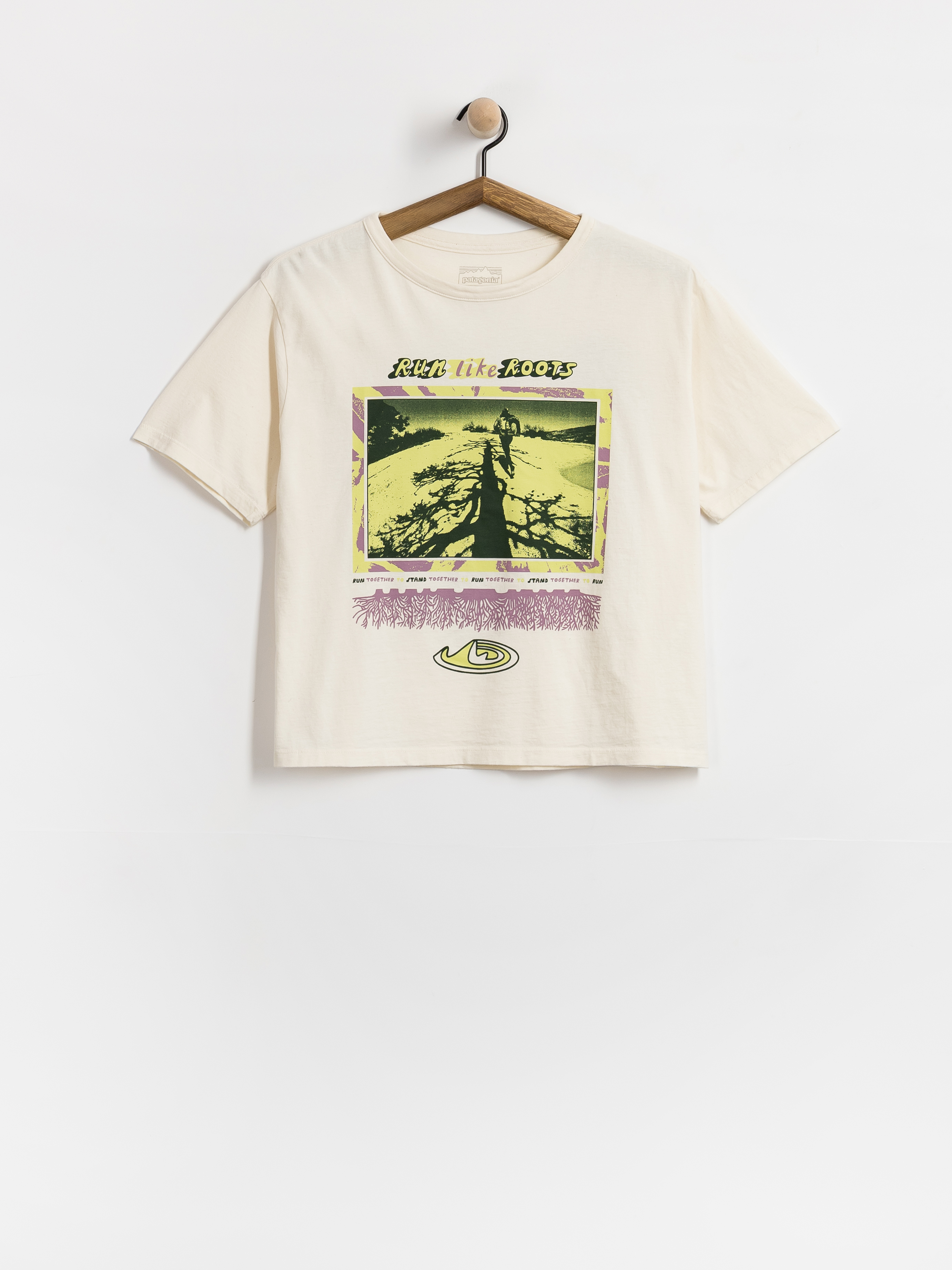 T-shirt Patagonia Run Like Roots Wmn (undyed natural)