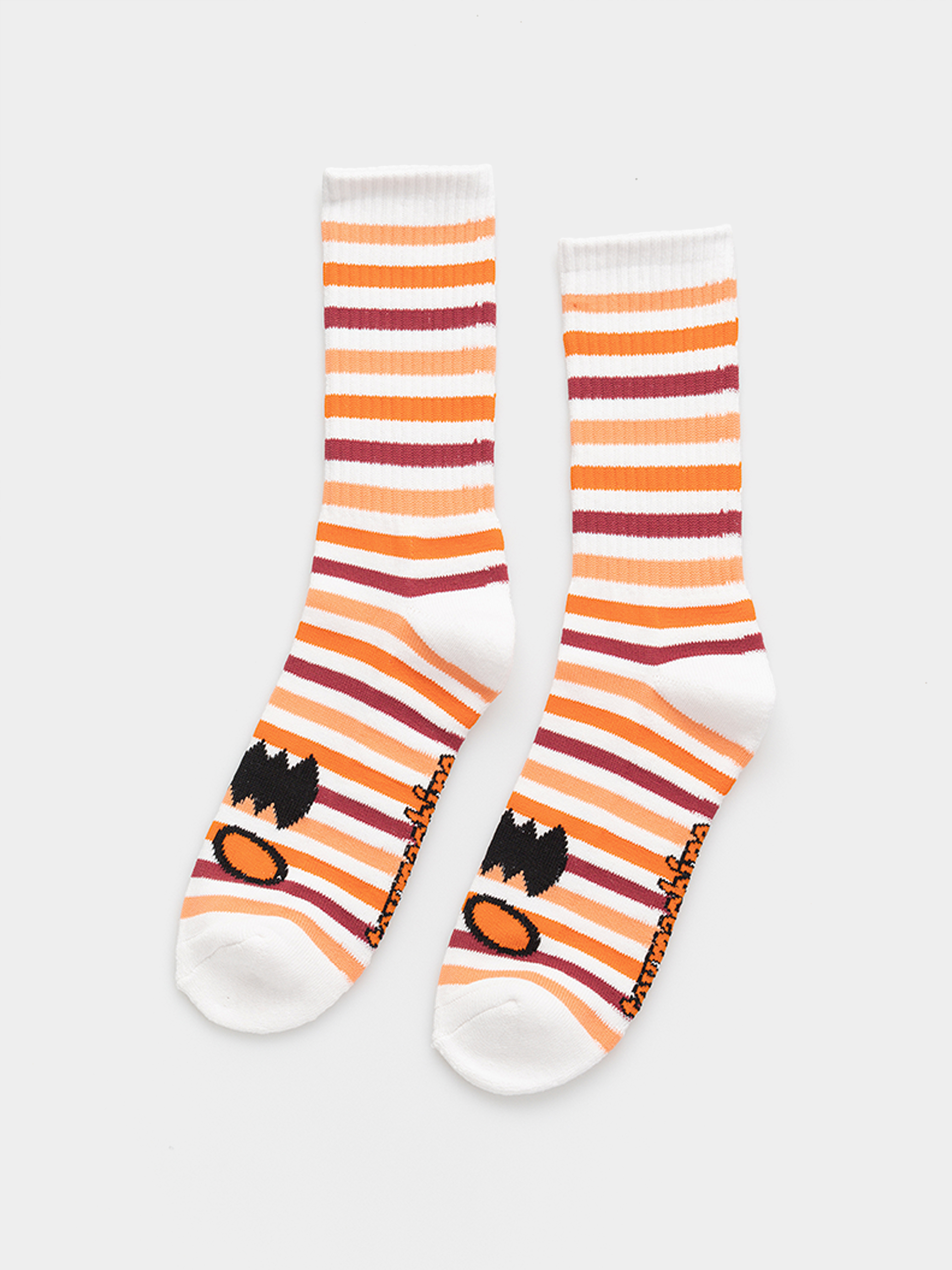 Skarpetki Toy Machine Monster Face Mini Stripe (orange)
