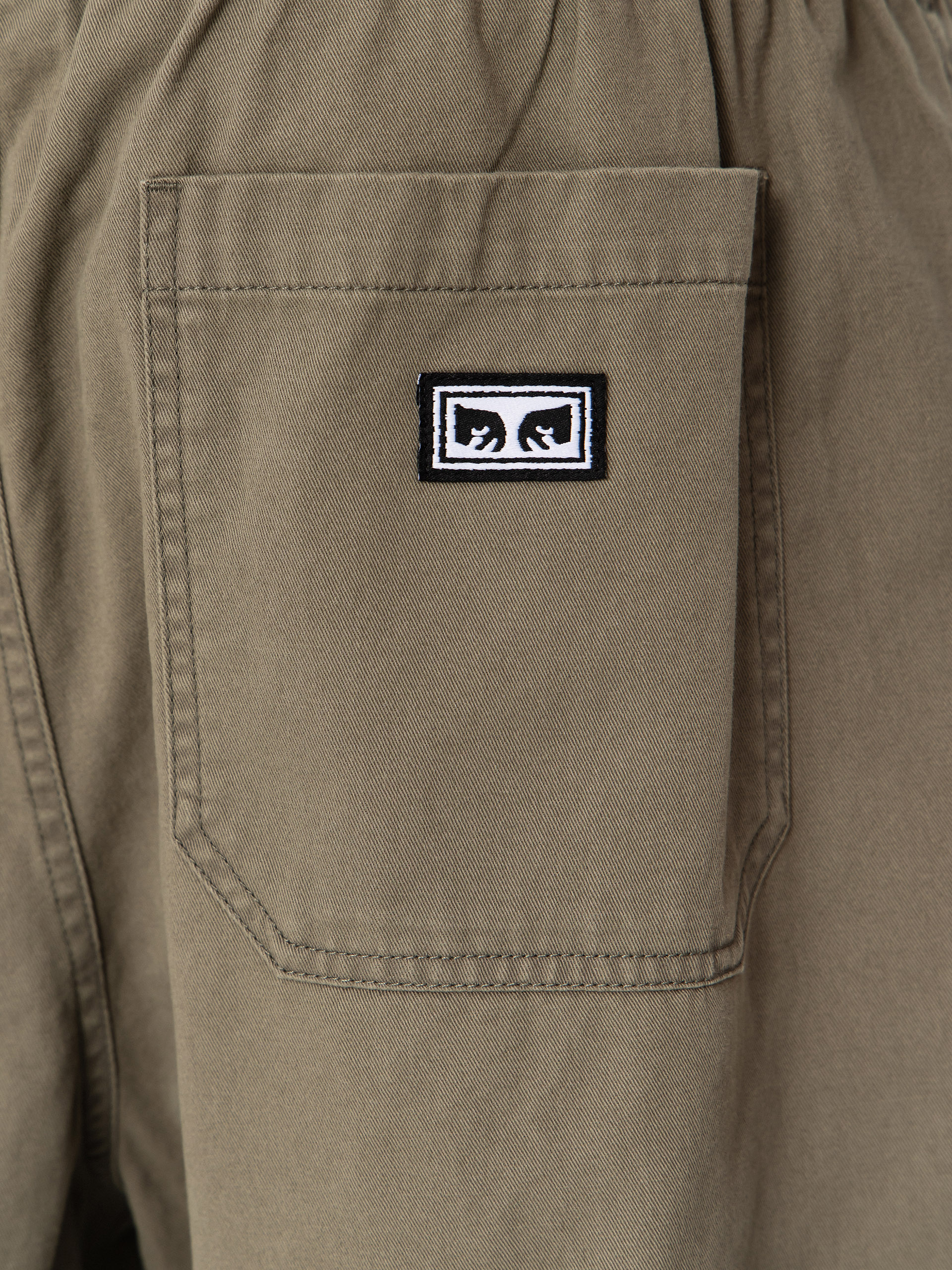 Szorty OBEY Theo Easy (smokey olive faded wash)