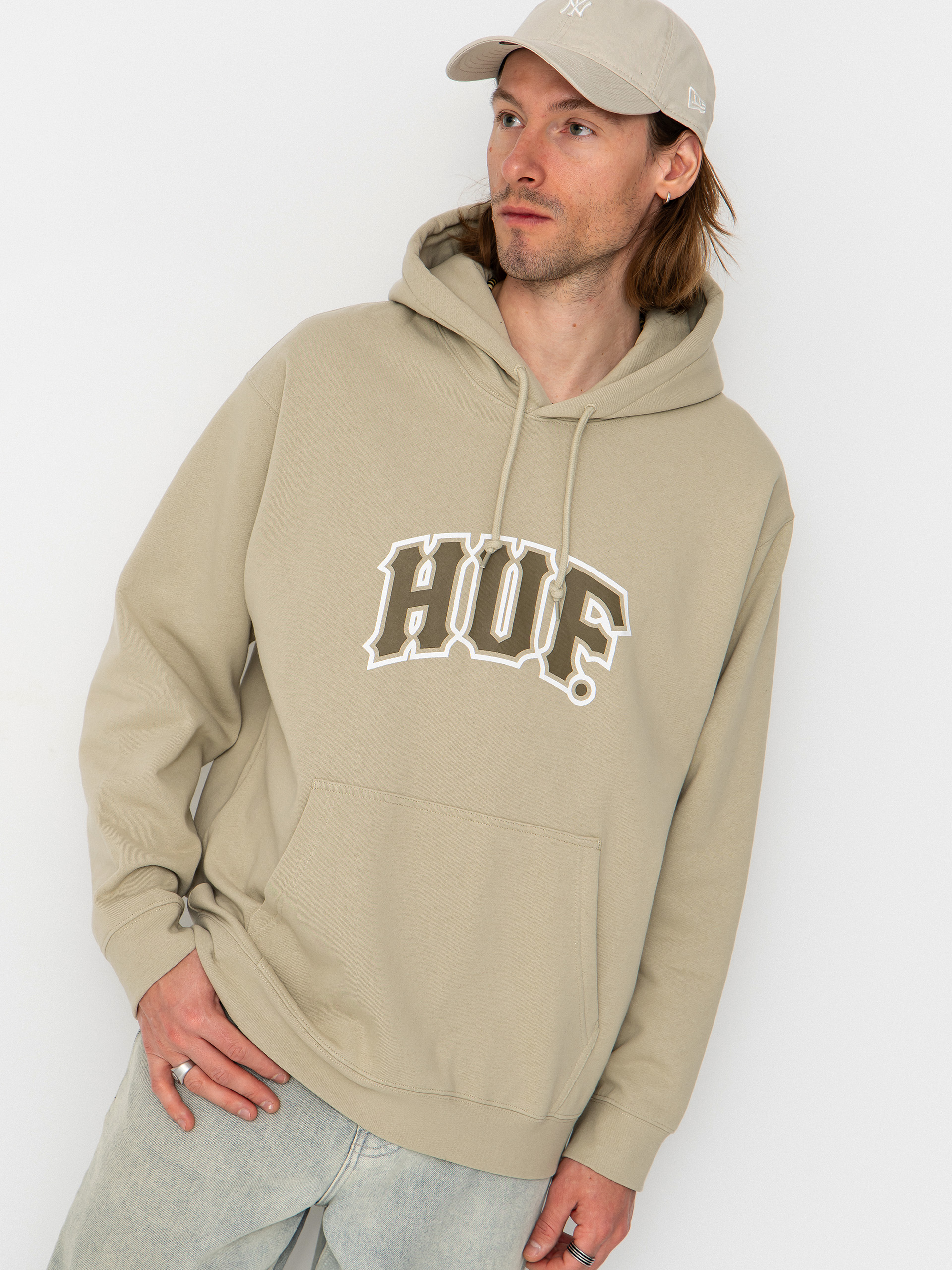 Bluza z kapturem HUF Classic Arch HD (sand)