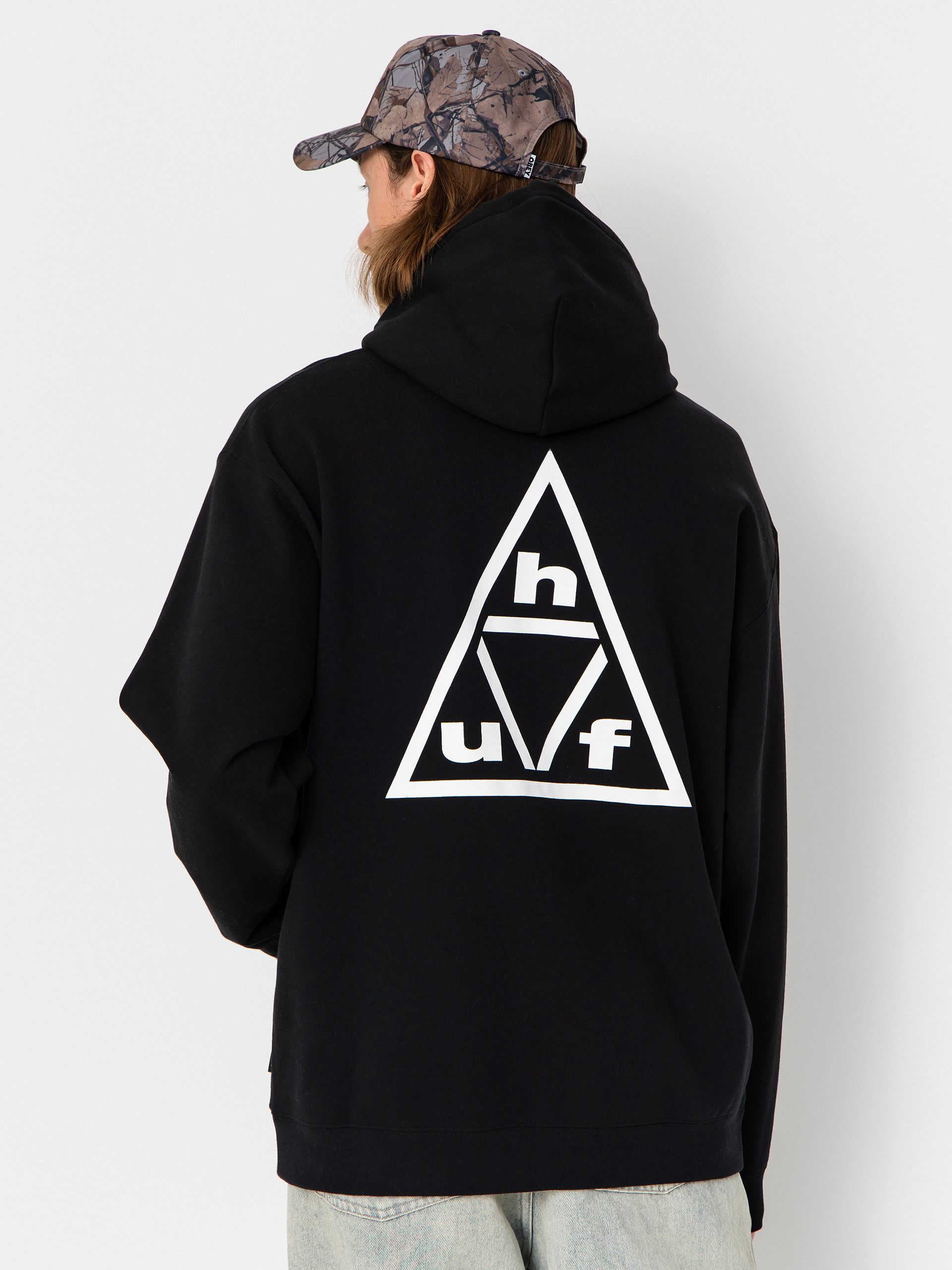 Bluza z kapturem HUF Triple Triangle HD (black/white)