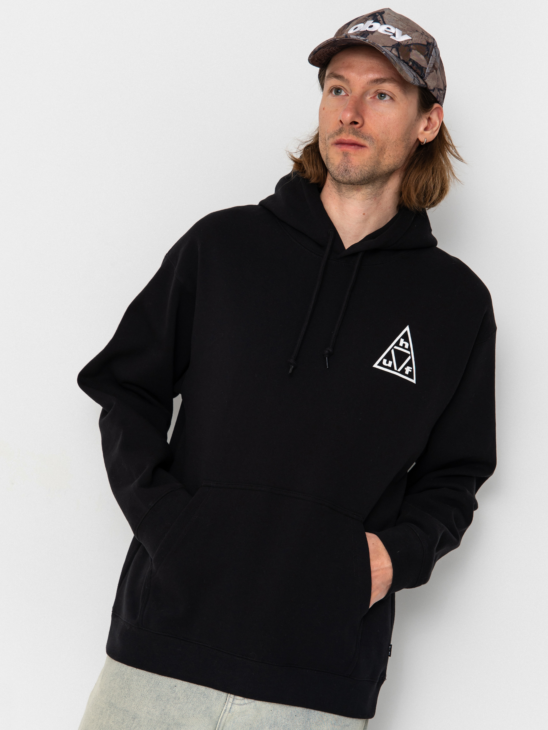 Bluza z kapturem HUF Triple Triangle HD (black/white)