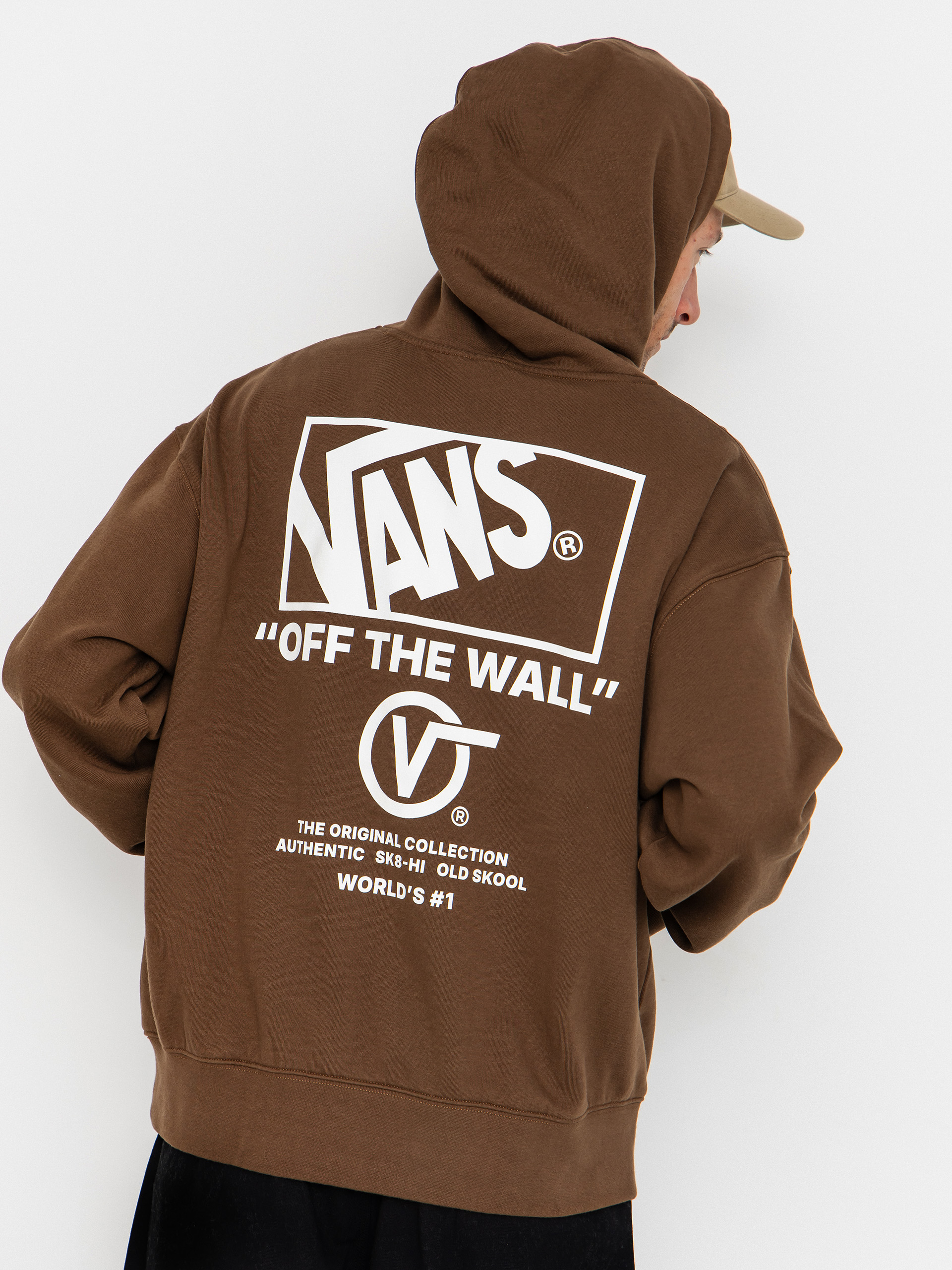 Bluza z kapturem Vans Stacked Hi HD (vintage cocoa)