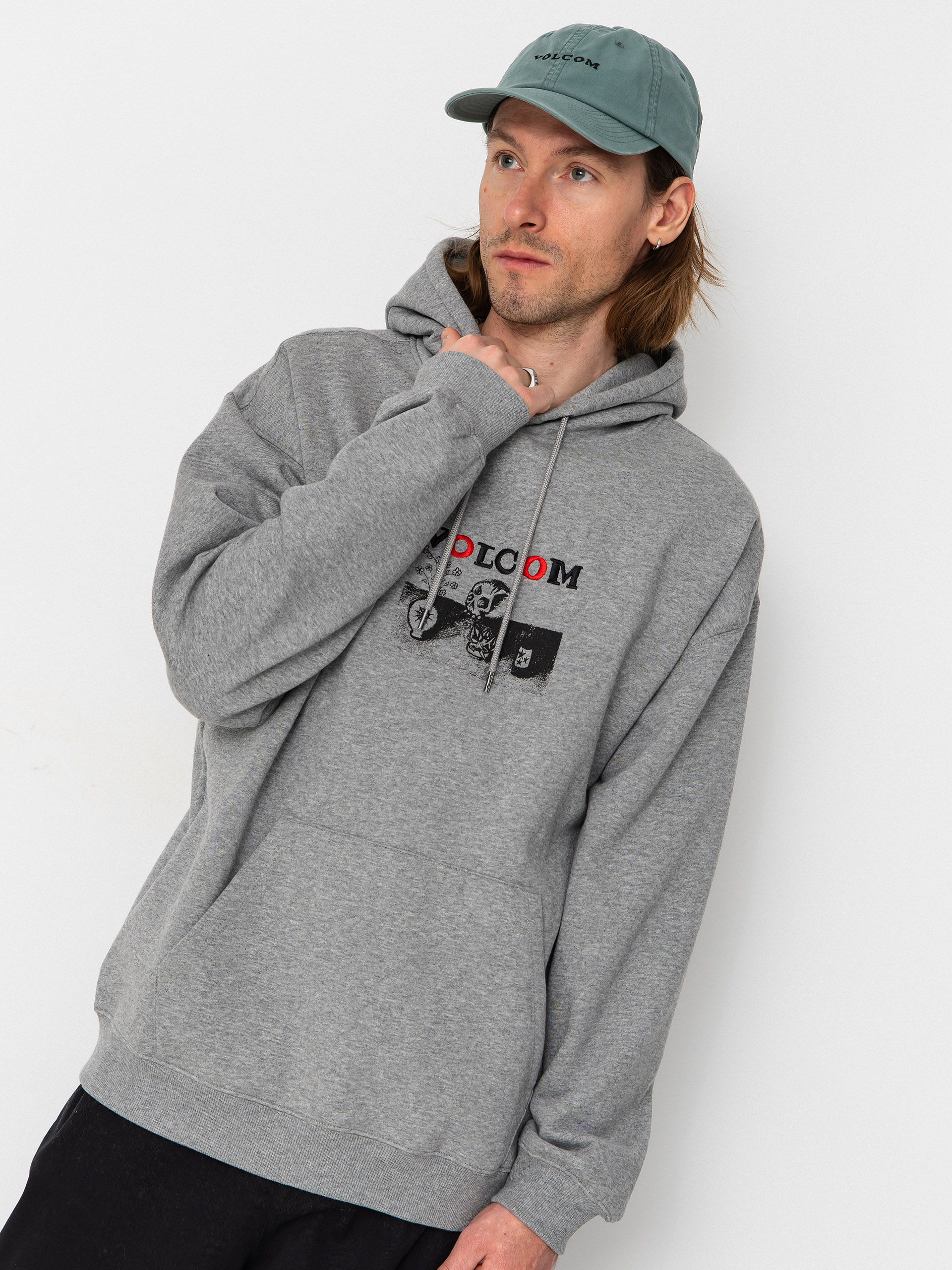 Bluza z kapturem Volcom Fa Seth Conboy HD (heather grey)