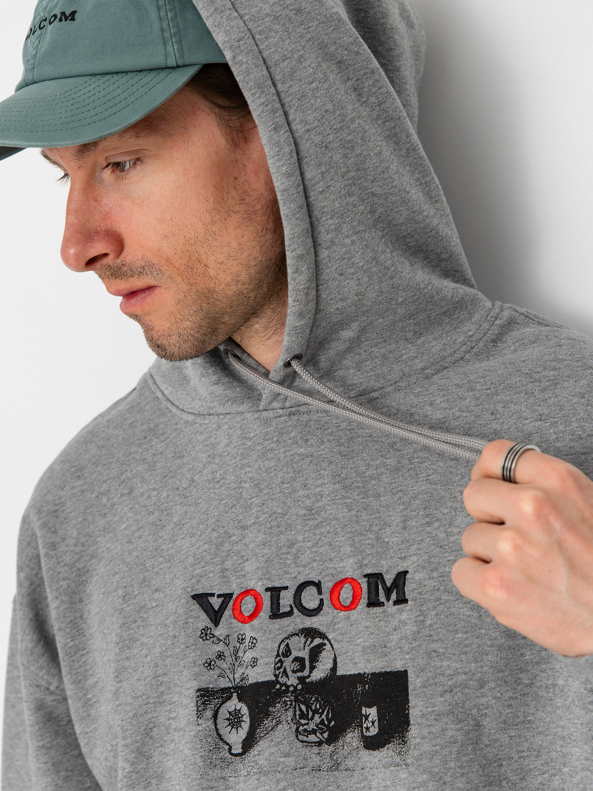 Bluza z kapturem Volcom Fa Seth Conboy HD (heather grey)