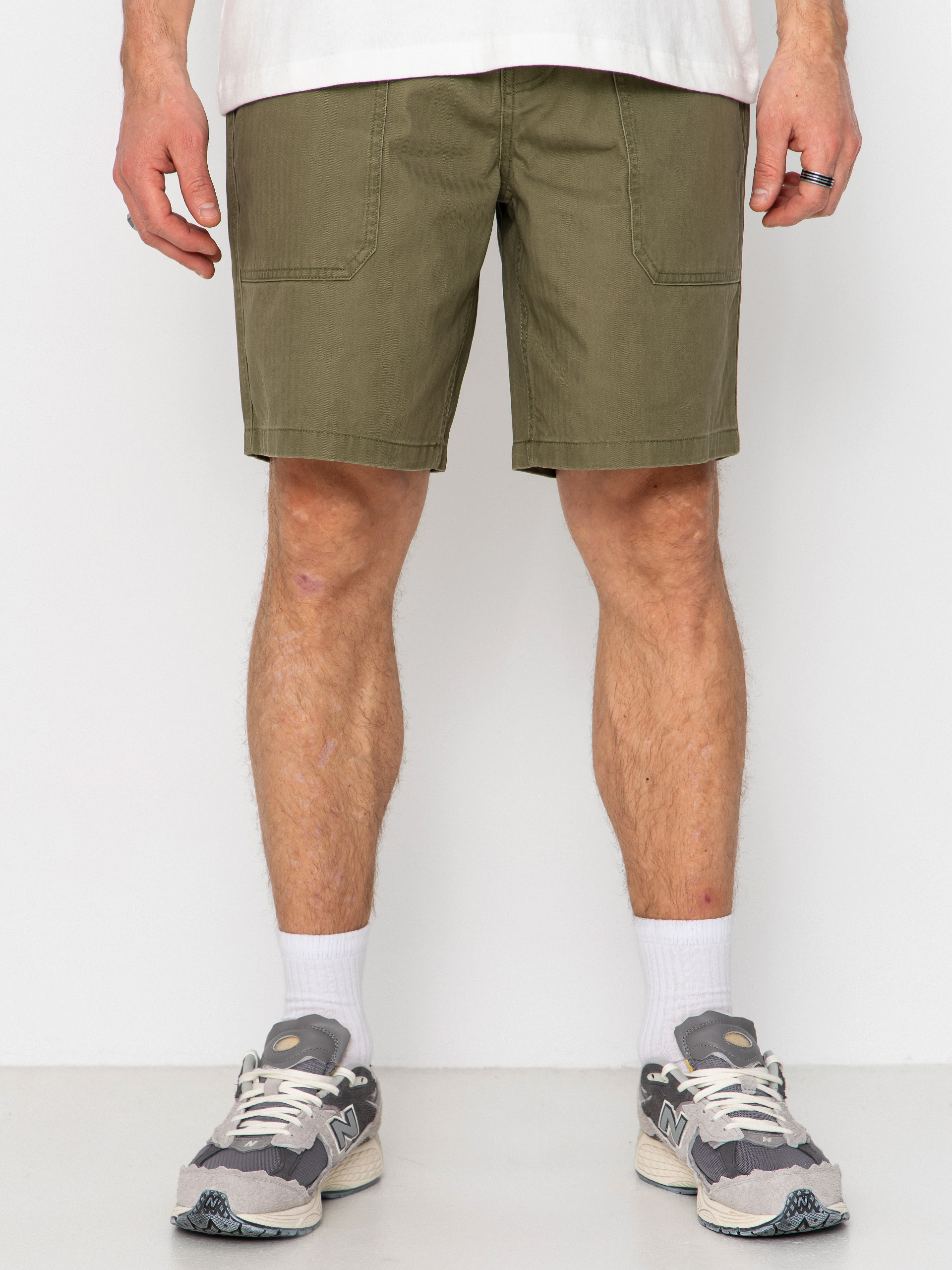 Szorty Brixton Surplus Vw Herringbone (washed olive green)