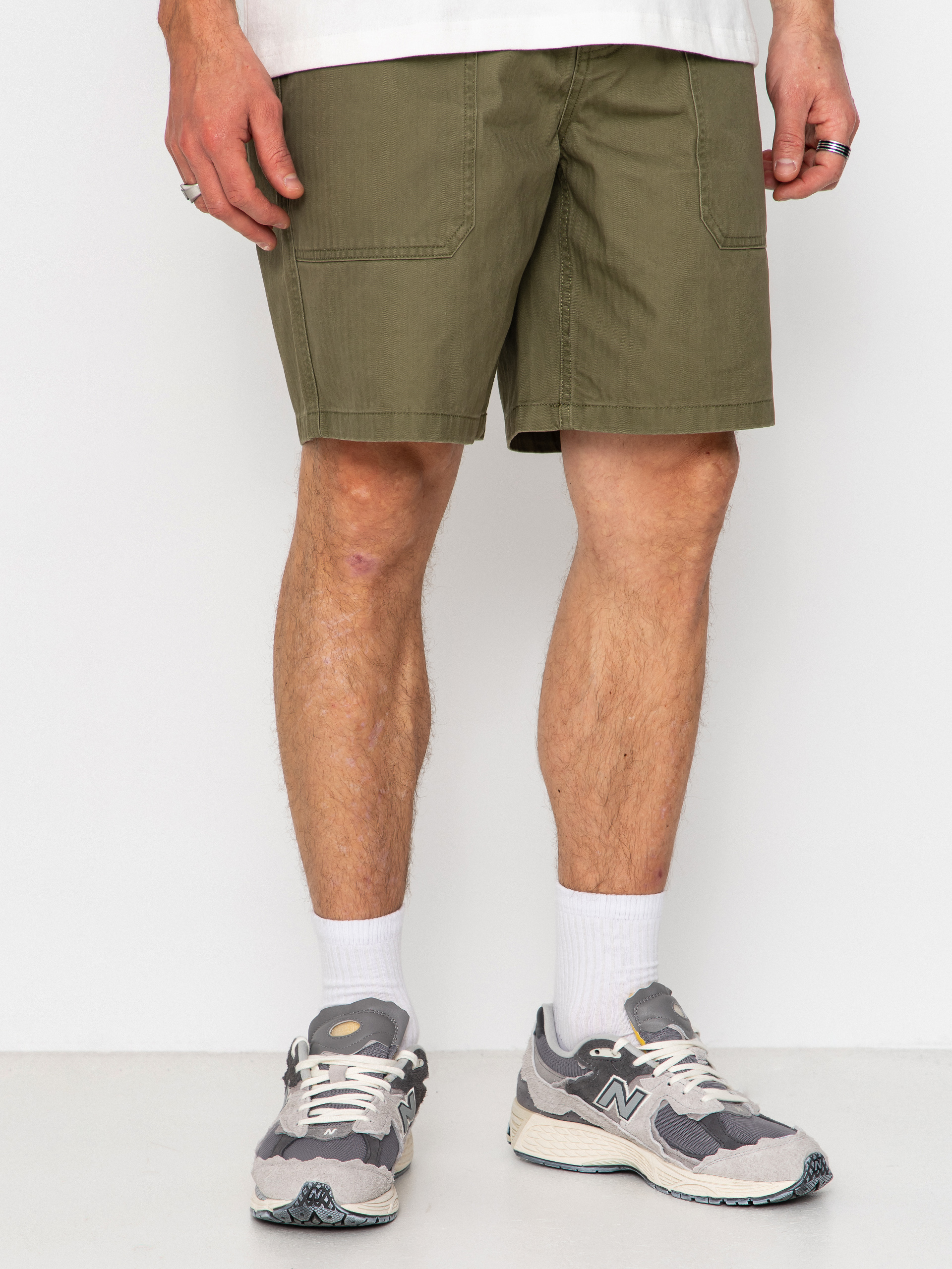 Szorty Brixton Surplus Vw Herringbone (washed olive green)