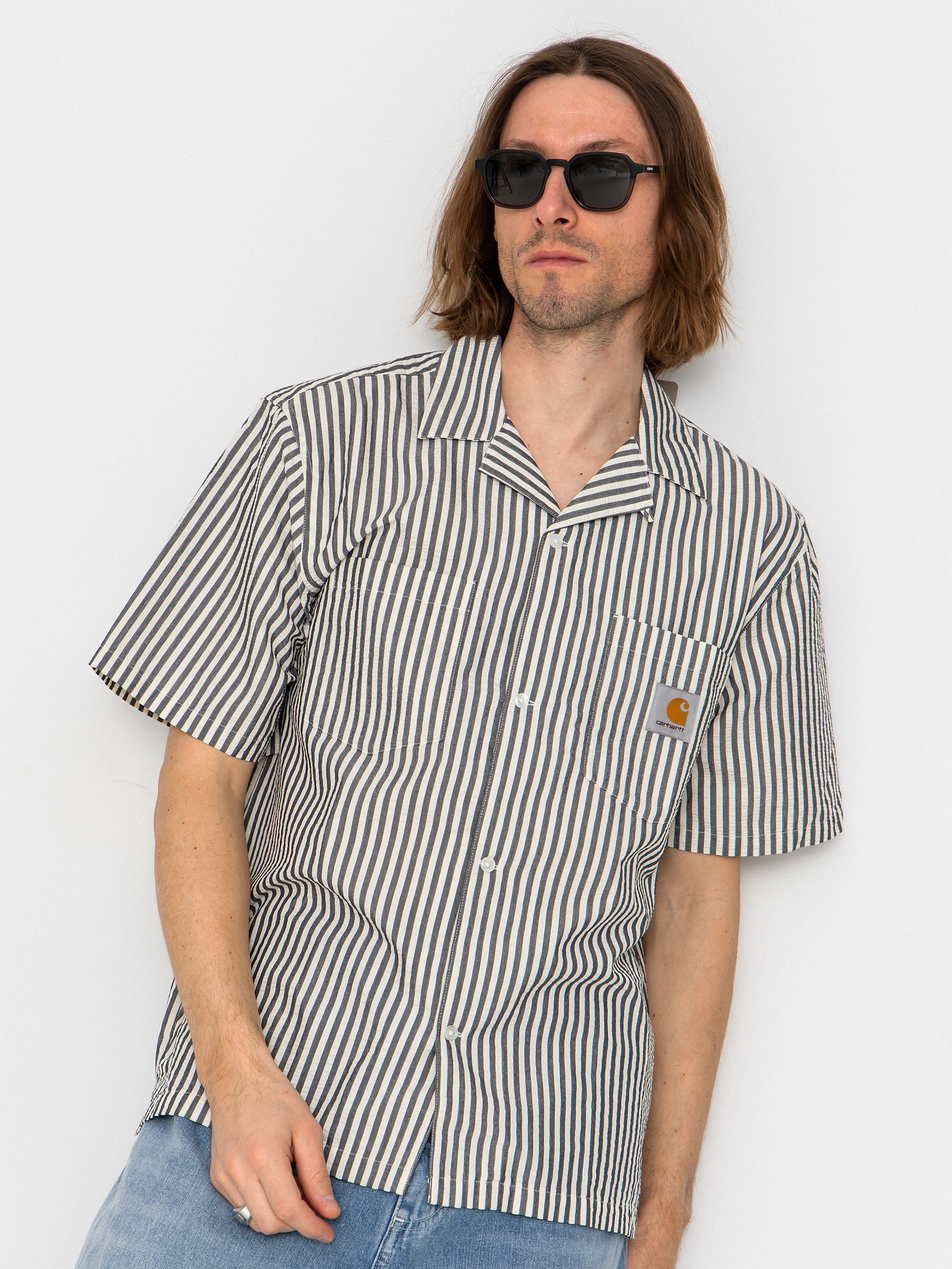 Koszula Carhartt WIP Leavel (leavel stripe/black/wax)