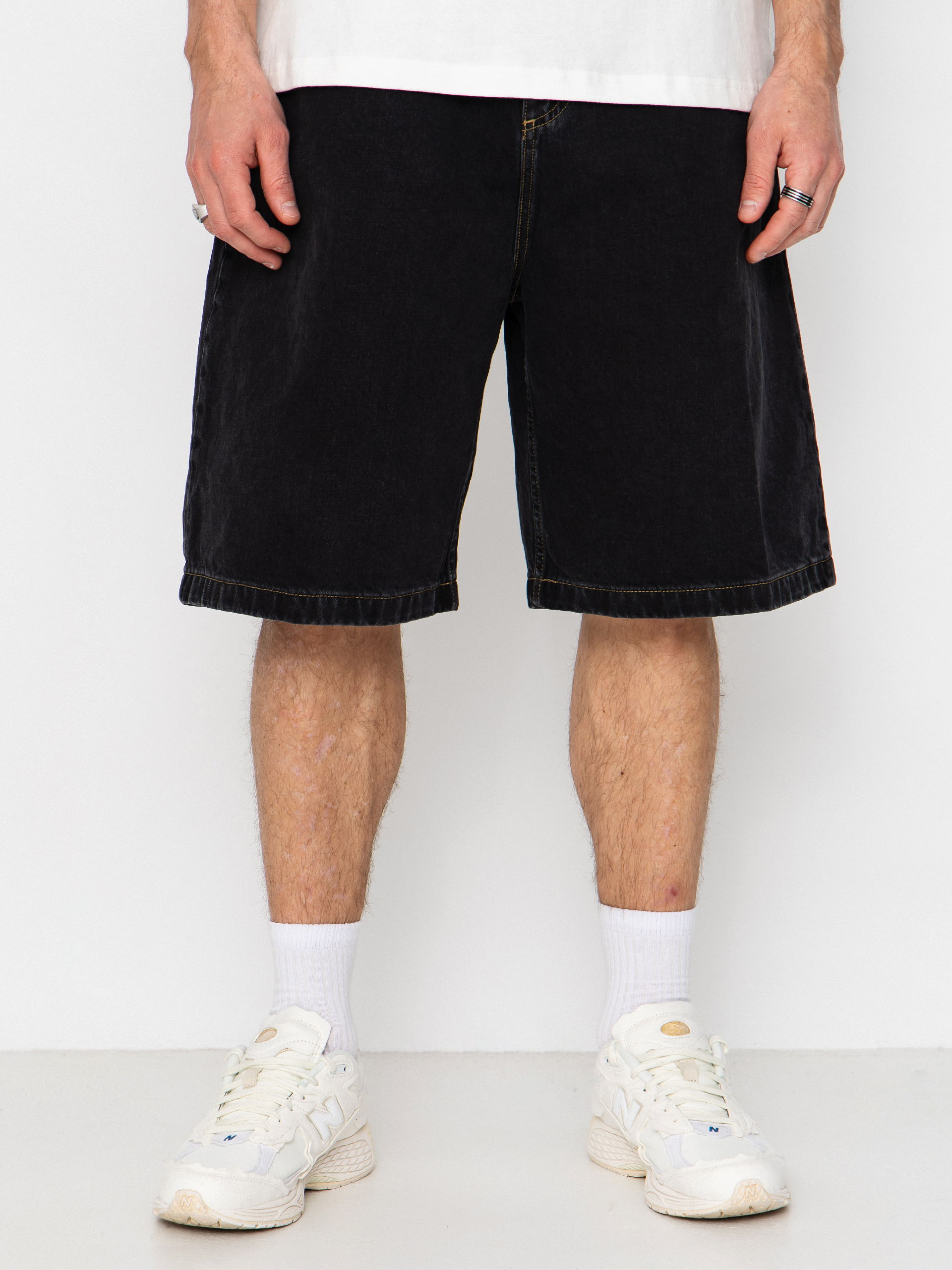 Szorty Carhartt WIP Brandon (black stone washed)