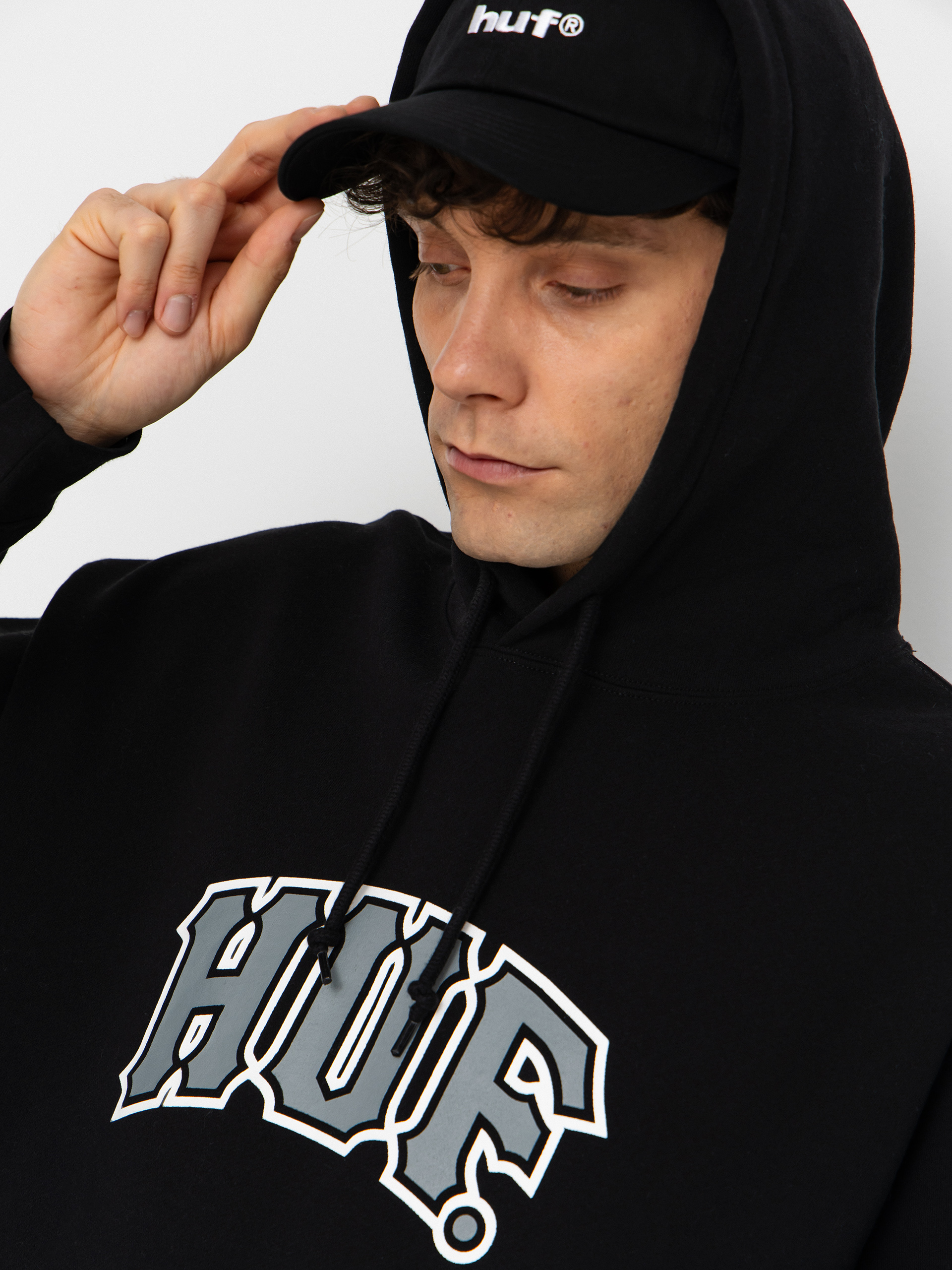 Bluza z kapturem HUF Classic Arch HD (black)