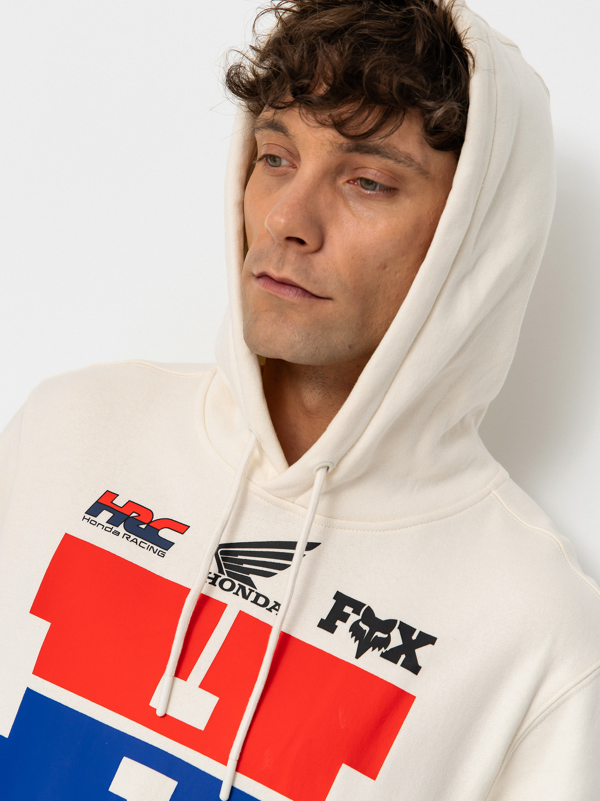 Bluza z kapturem Fox Honda HD (off white)