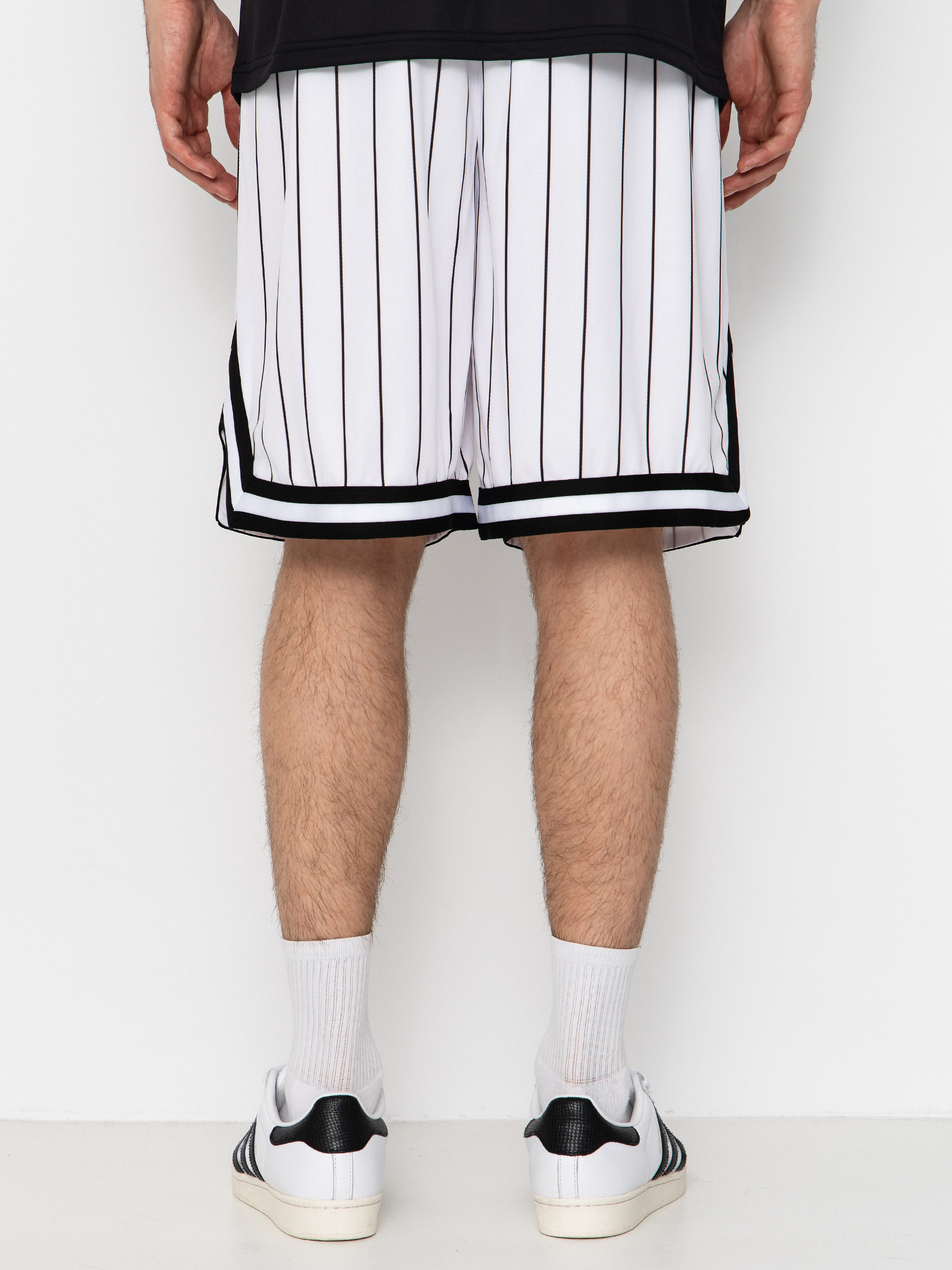 Szorty Karl Kani Small Signature Pinstripe Mesh (white/black)