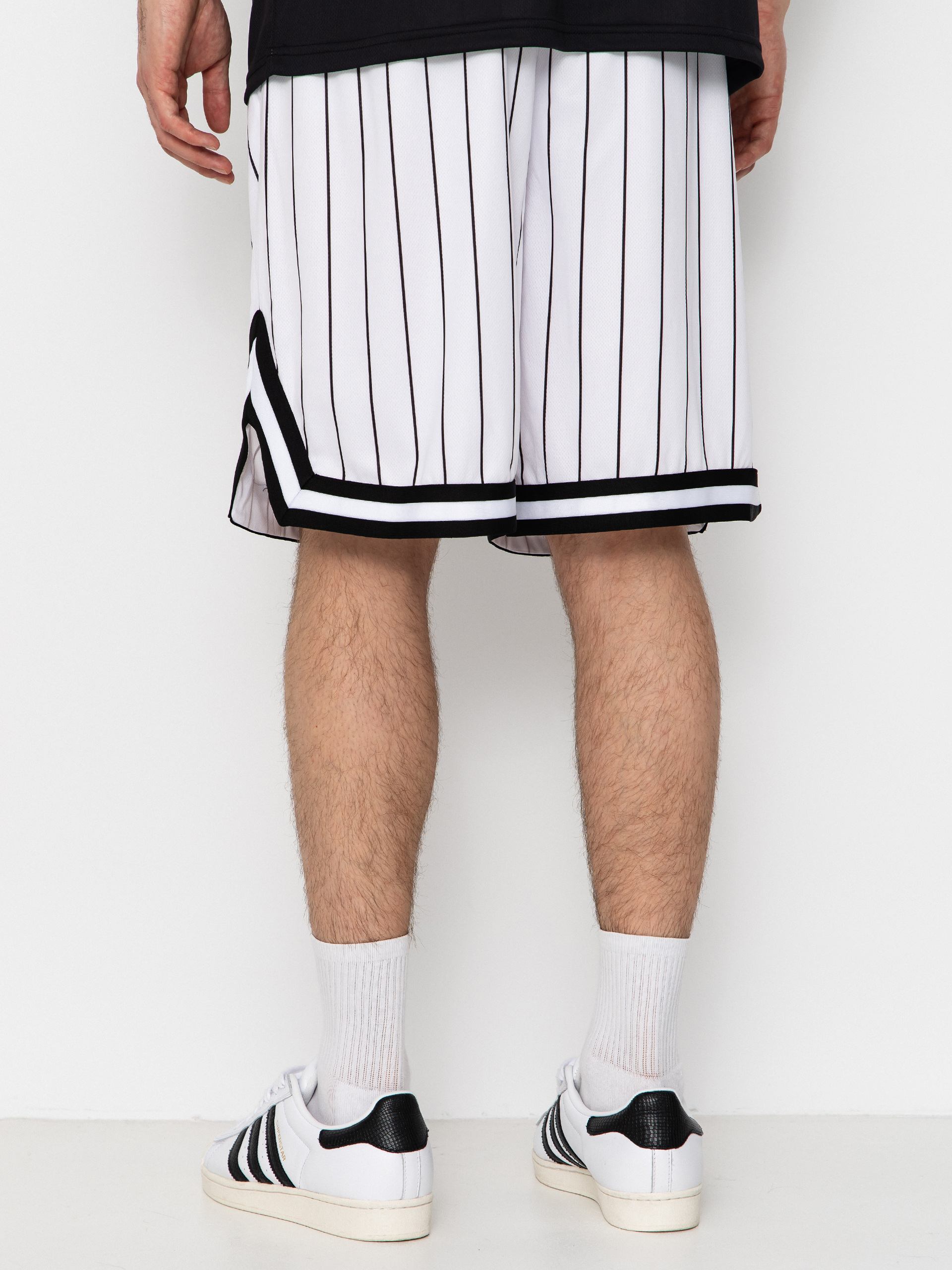 Szorty Karl Kani Small Signature Pinstripe Mesh (white/black)