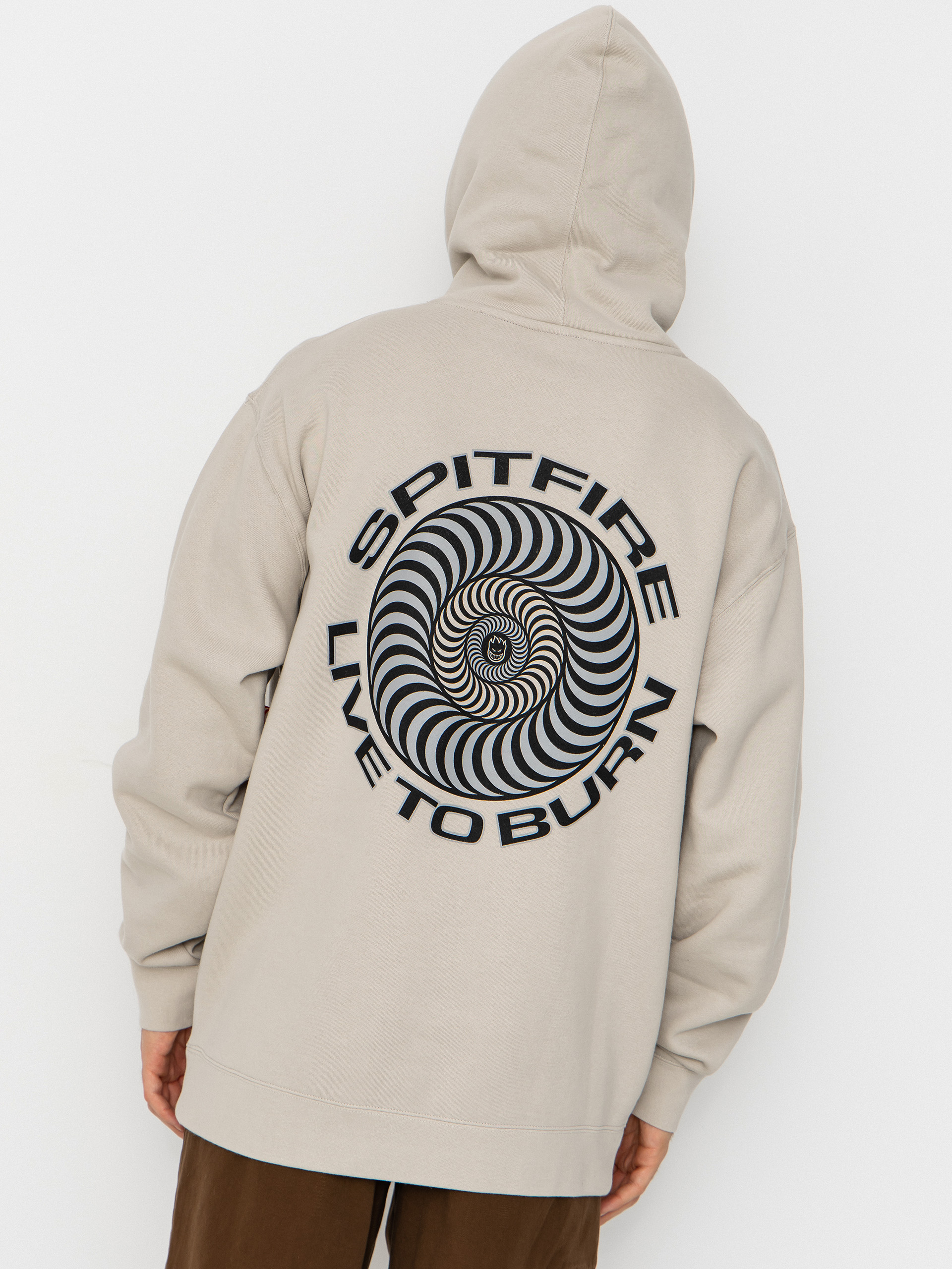 Bluza z kapturem Spitfire Live To Burn Classic HD (smoke)