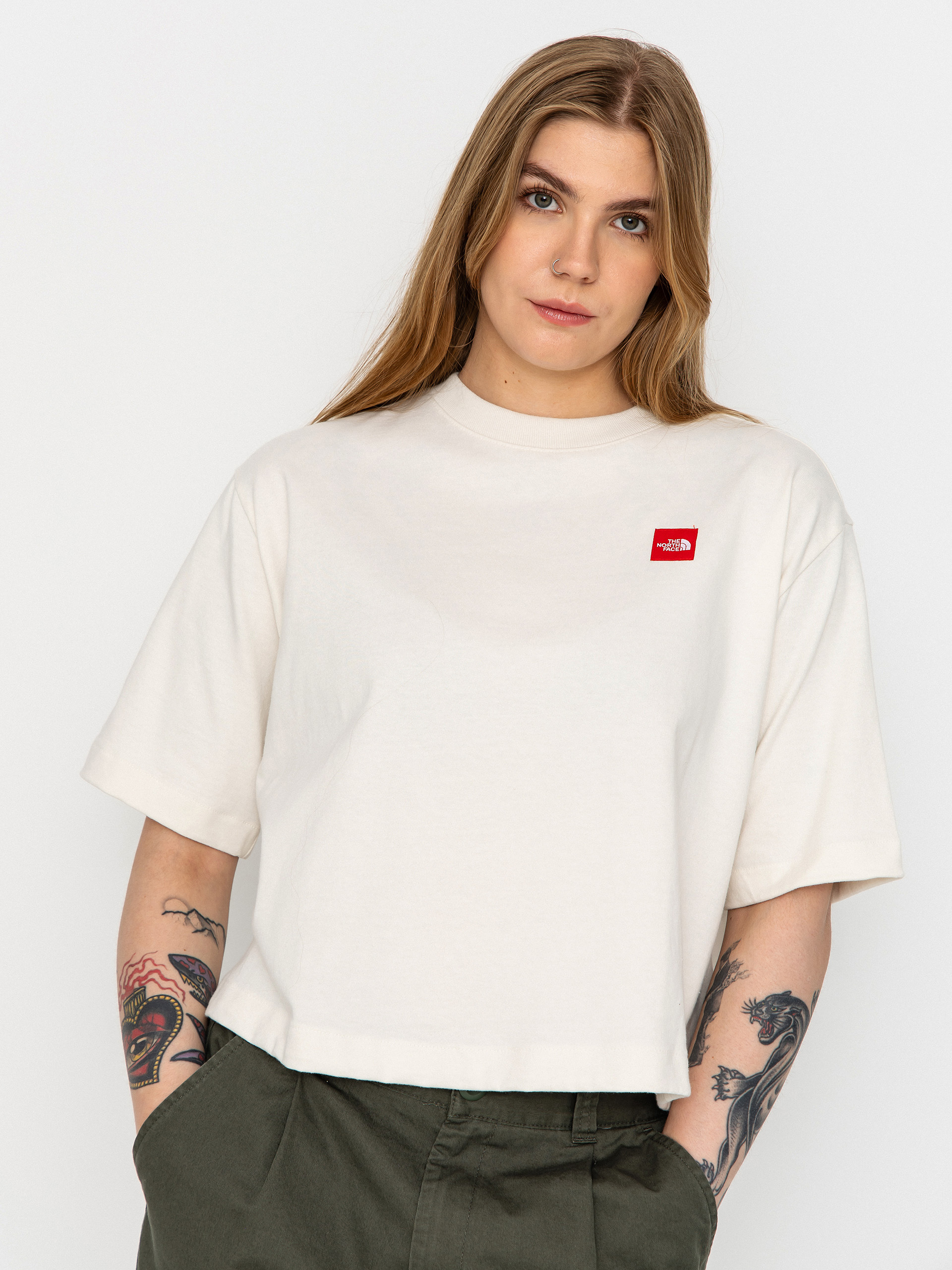 T-shirt The North Face Tnf Red Box Boxy Wmn (white dune)
