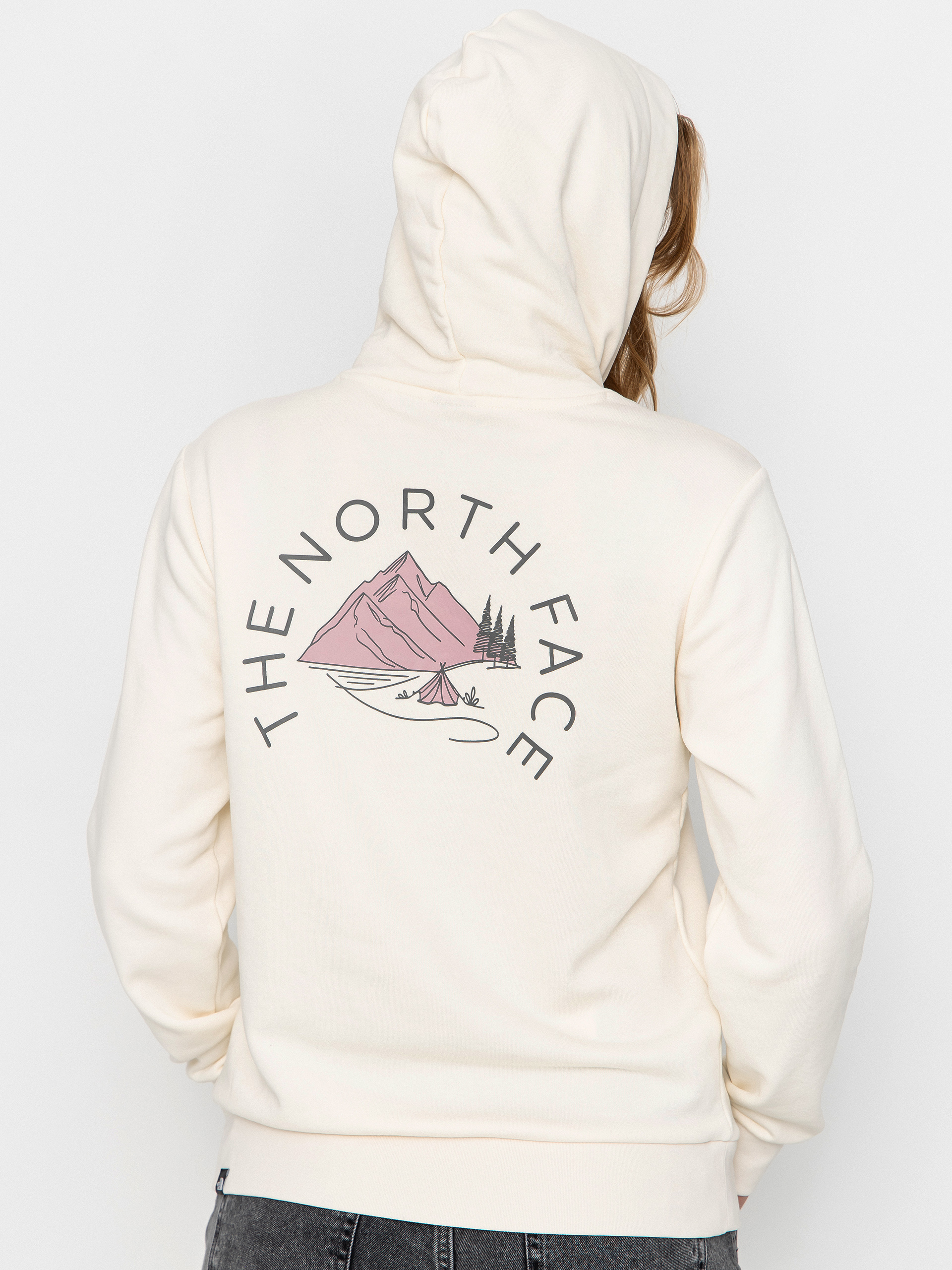 Bluza z kapturem The North Face Monte HD Wmn (white dune)