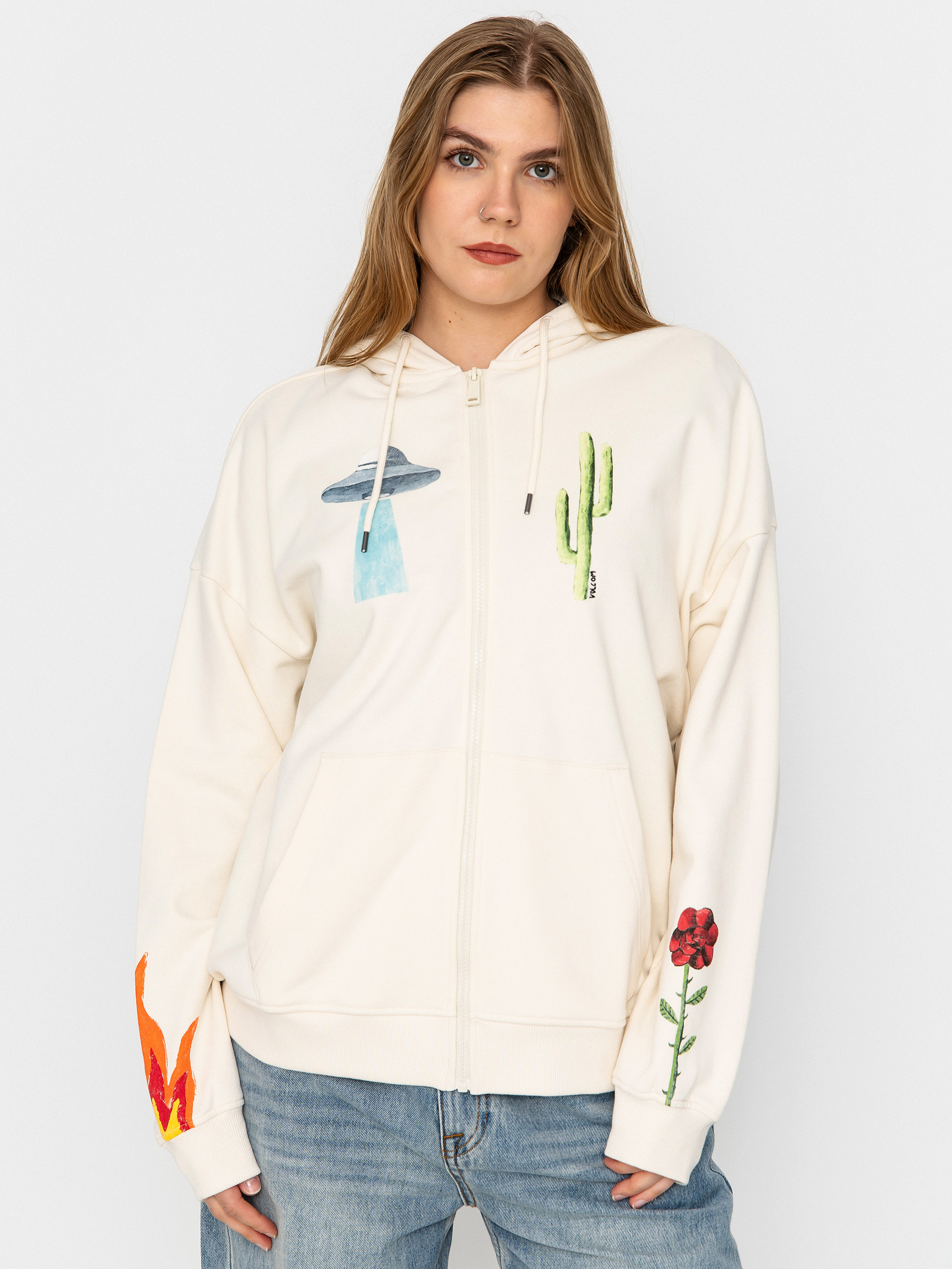 Bluza z kapturem Volcom Fa Mickey Mason ZHD Wmn