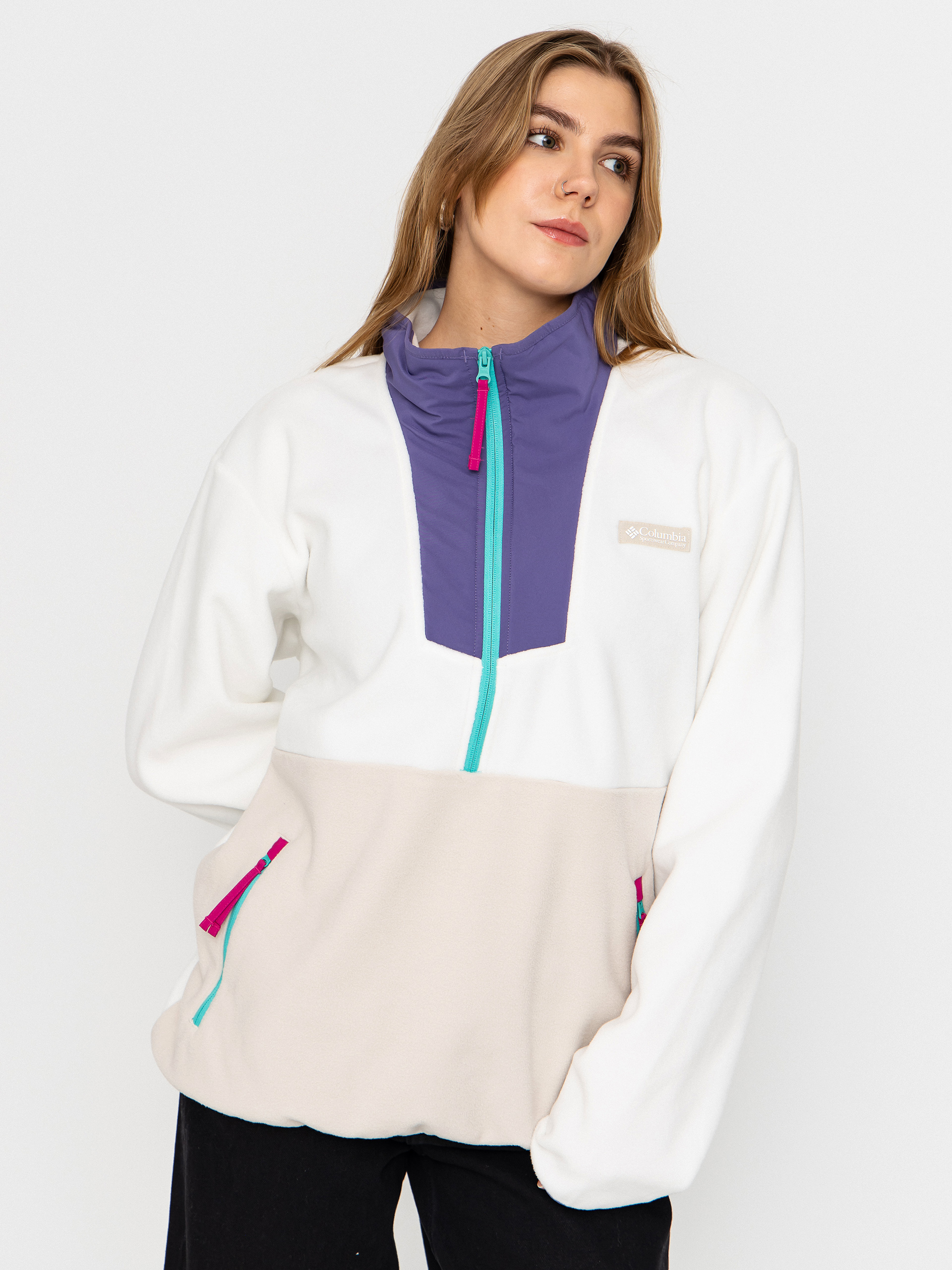 Polar Columbia Sequoia Grove Half Zip (sea salt/stormwatch)